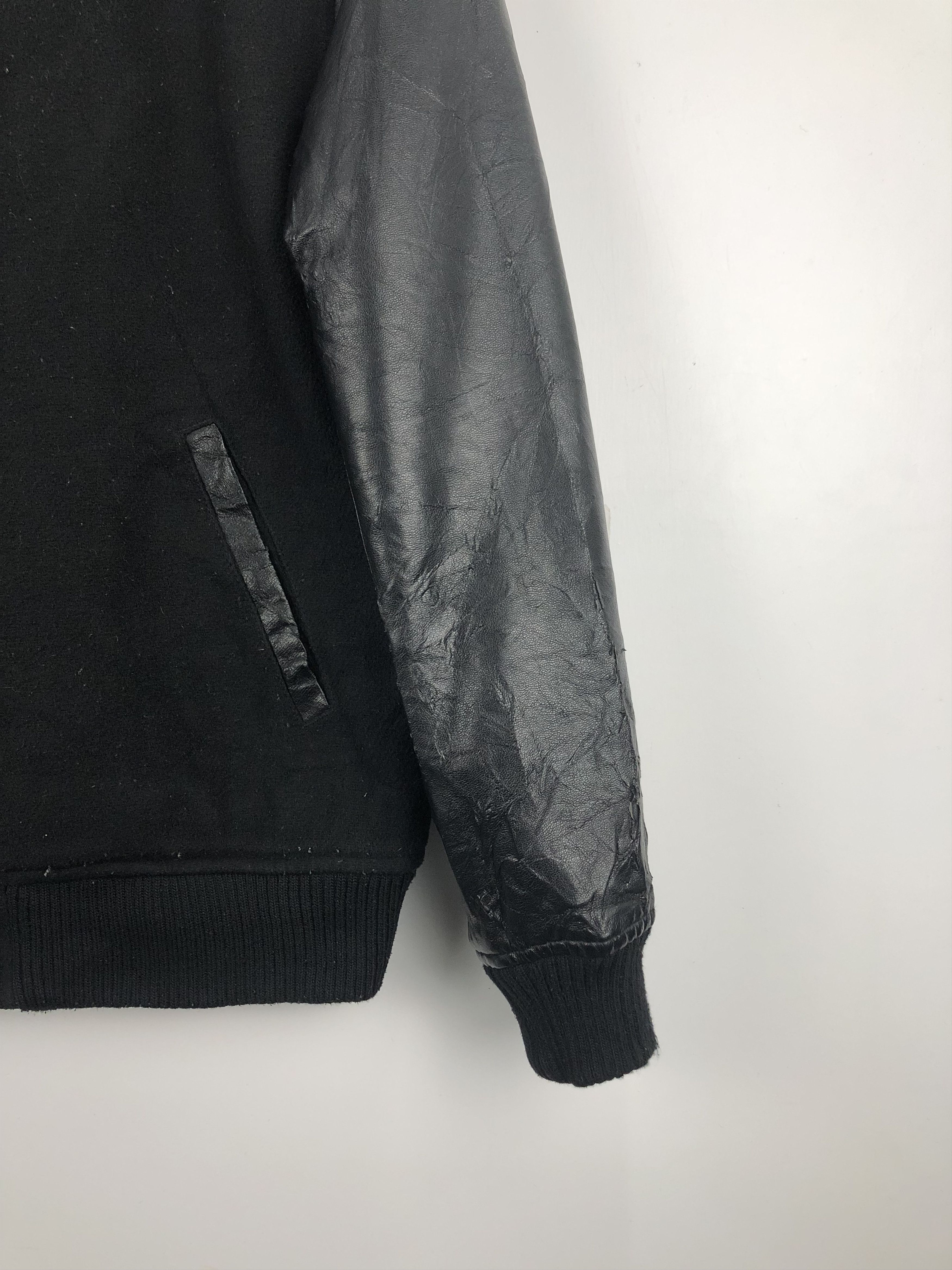 Vintage Vintage Japanese Brand Browny Sleeve Leather Varsity V0404 Size US M / EU 48-50 / 2 - 6 Thumbnail