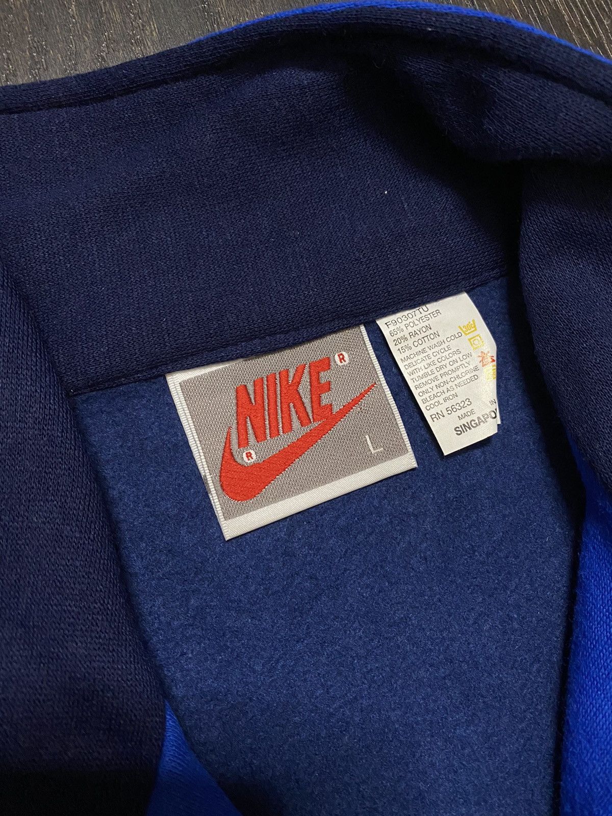 Nike × Vintage Vintage 1980’s Black/Blue Nike Full Sweatsuit DSWT Size US L / EU 52-54 / 3 - 5 Thumbnail