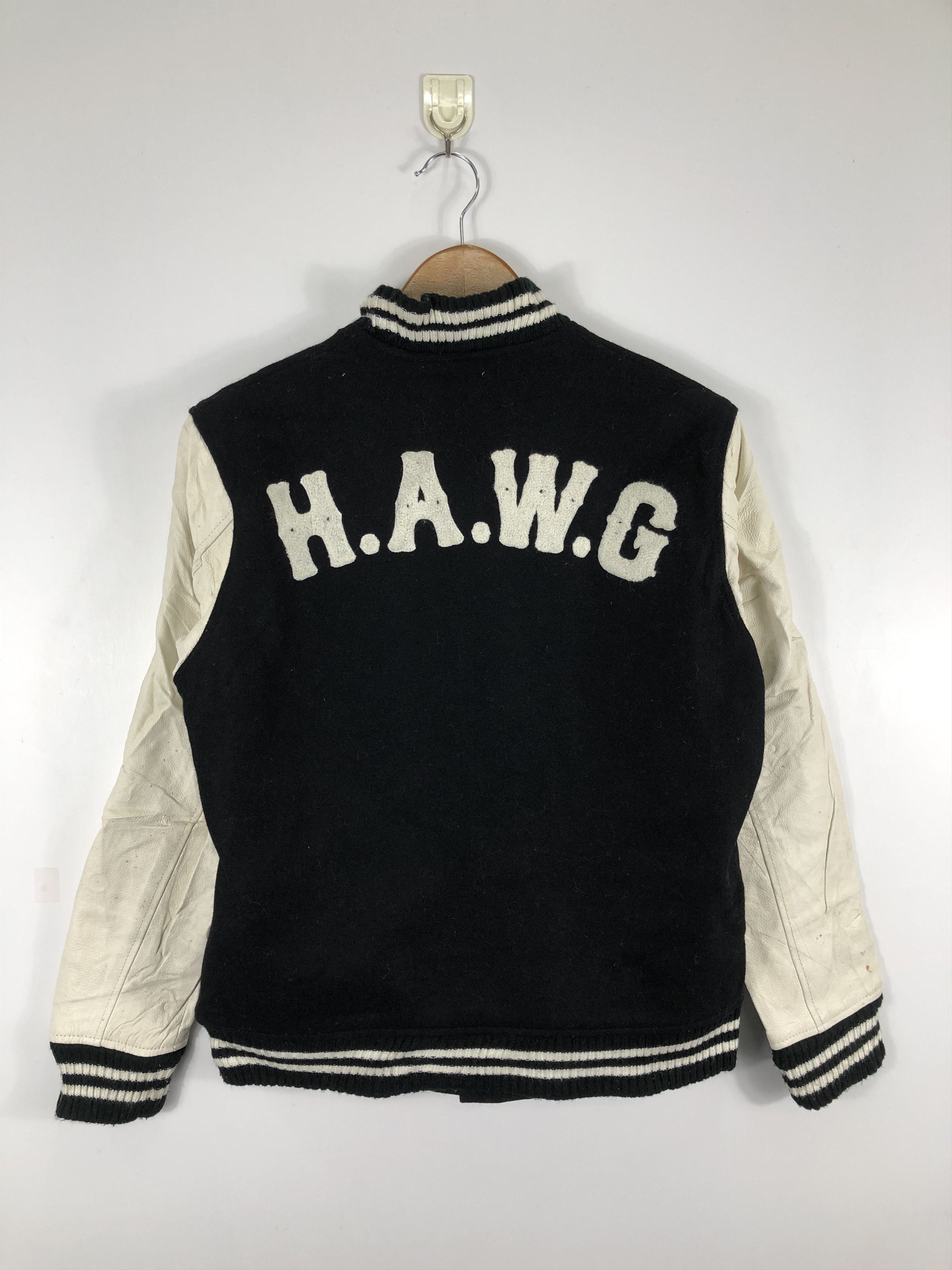 Vintage Vintage 90s H.A.W.G Varsity Jacket Leather Sleeve V0253 Size US S / EU 44-46 / 1 - 3 Thumbnail