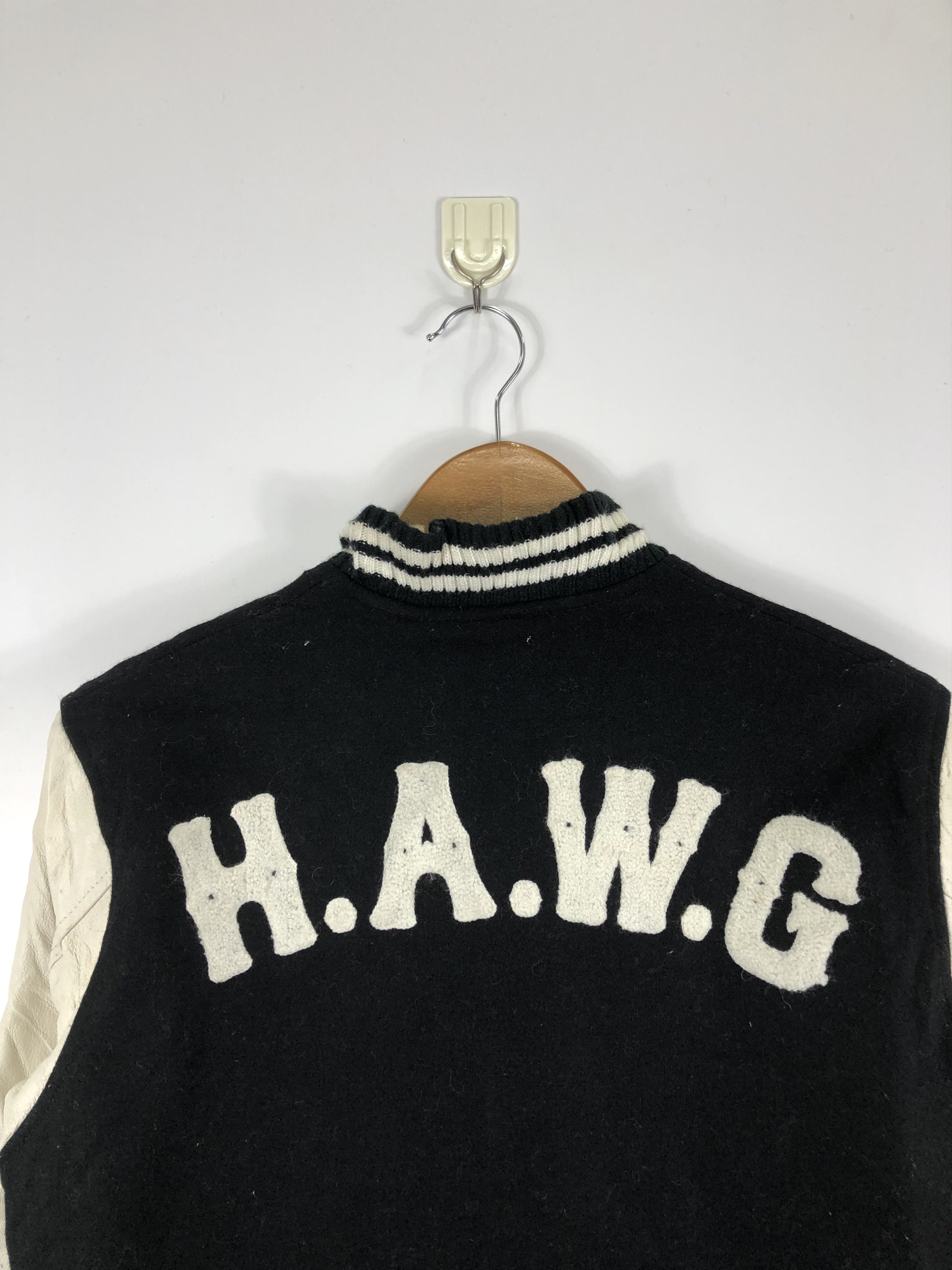 Vintage Vintage 90s H.A.W.G Varsity Jacket Leather Sleeve V0253 Size US S / EU 44-46 / 1 - 4 Thumbnail