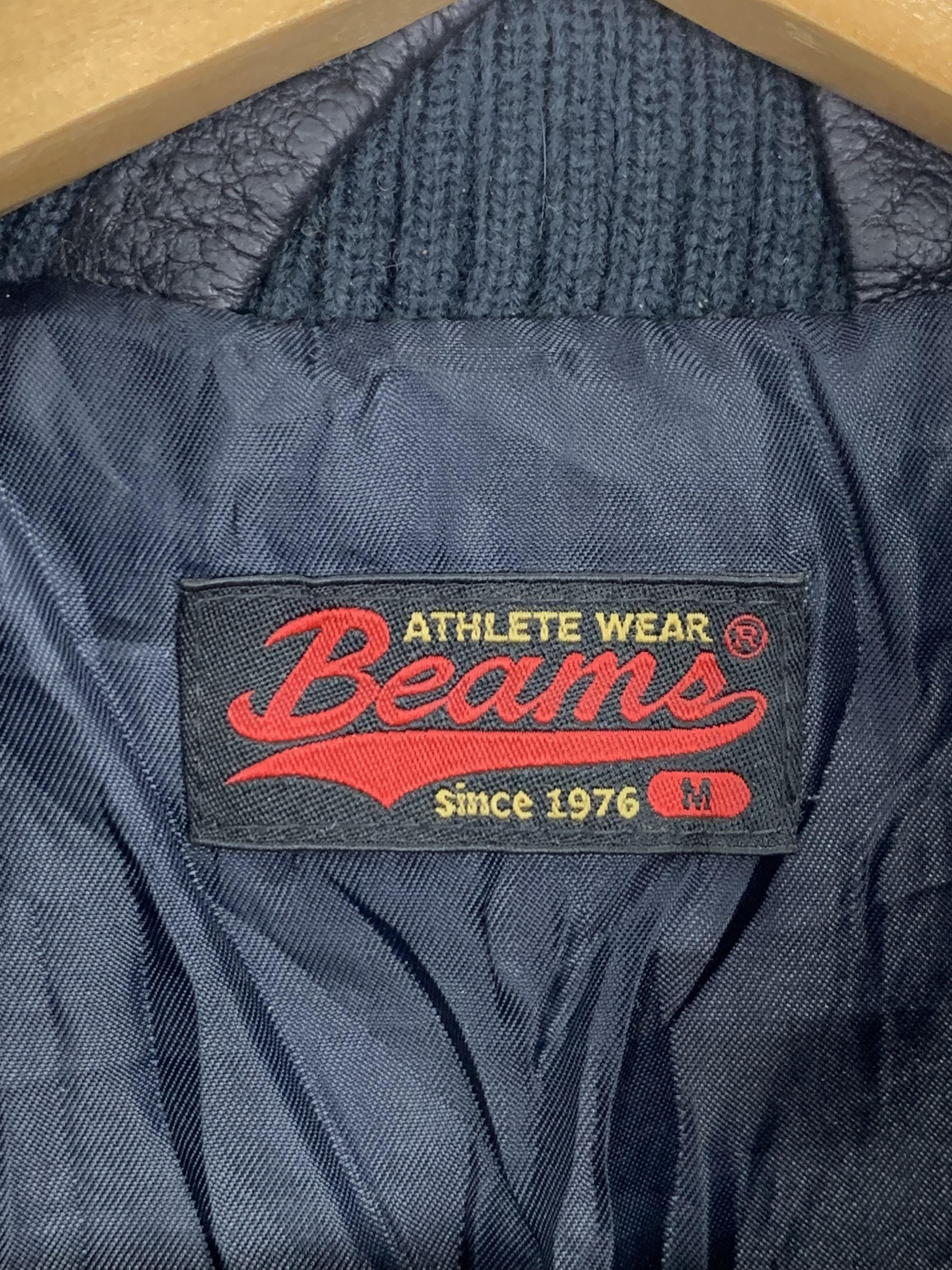 Beams Plus Vintage 90s Beams Sleeve Leather Varsity Jacket V0455 Size US M / EU 48-50 / 2 - 3 Thumbnail