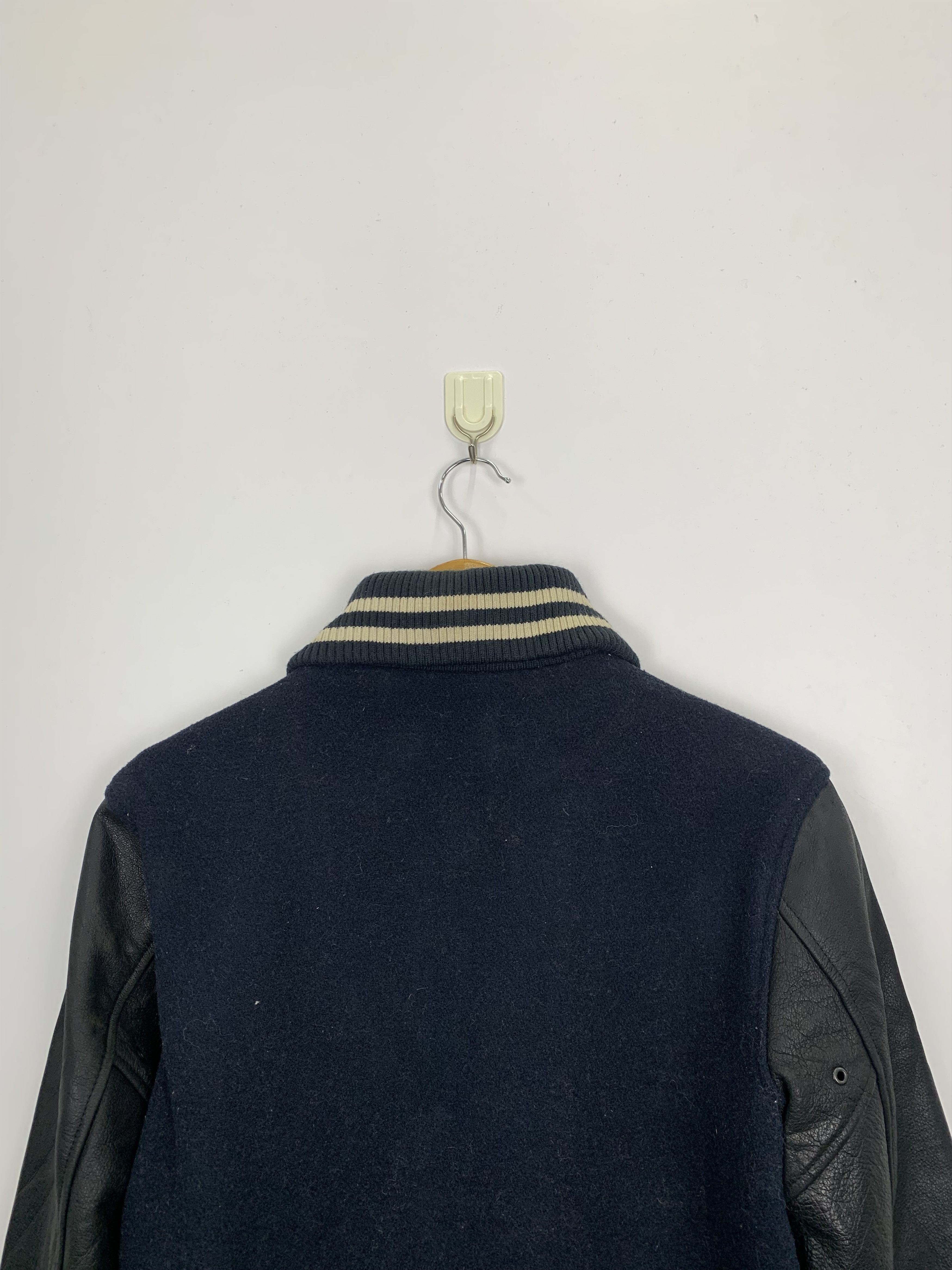 Beams Plus Vintage 90s Beams Sleeve Leather Varsity Jacket V0455 Size US M / EU 48-50 / 2 - 7 Thumbnail