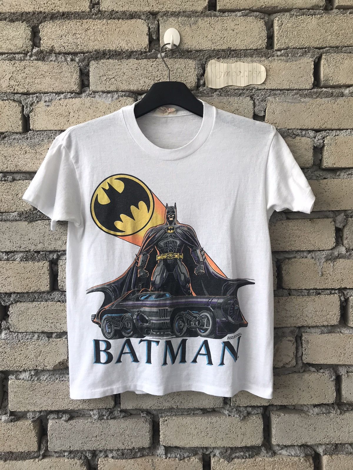 90'S Batman character print T-shirt, men's XL size, vintage unknown black type Vintage Second Hand