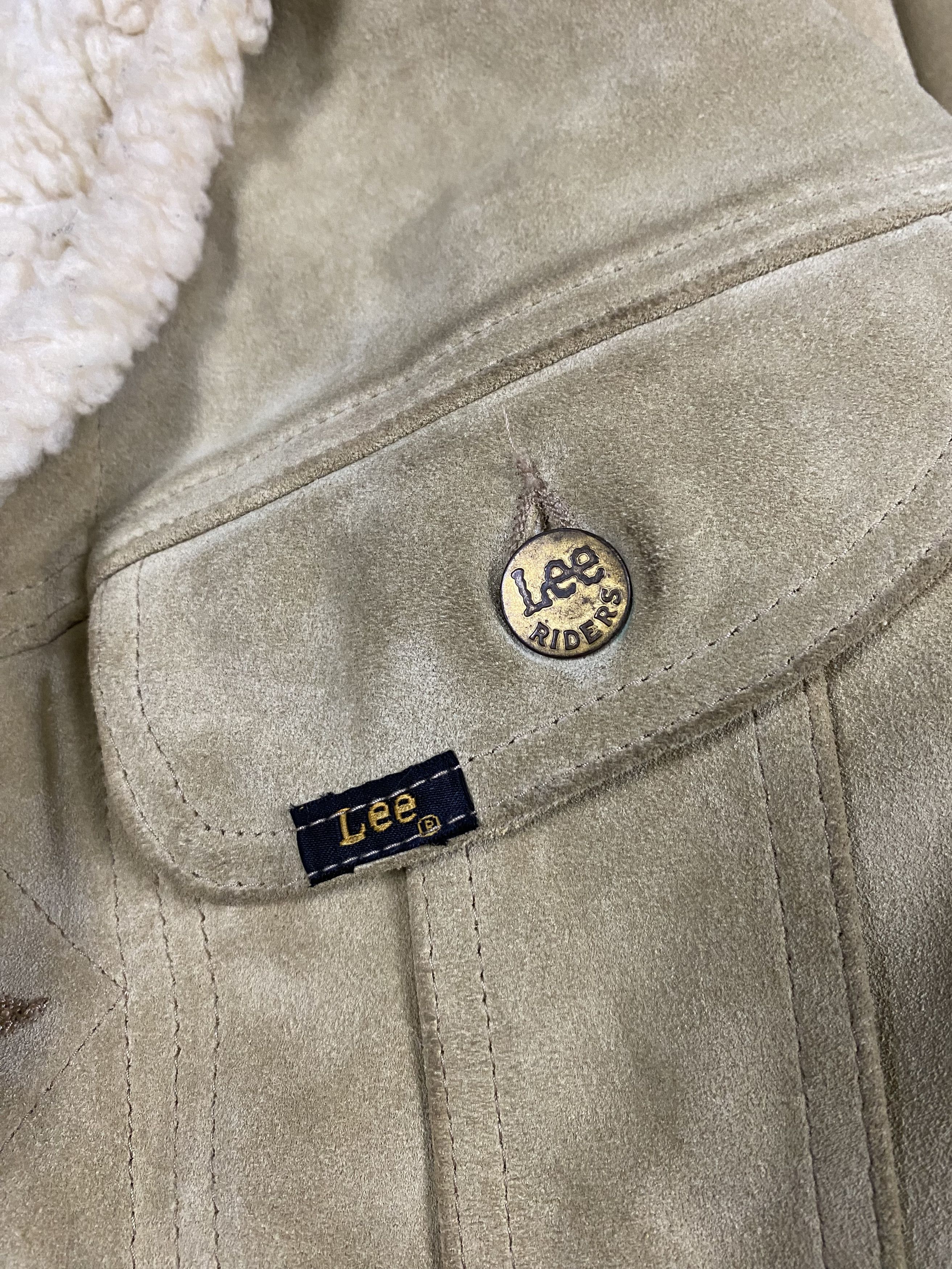Lee × Vintage Vintage LEE Storm Rider Suede Leather Sherpa Size US S / EU 44-46 / 1 - 14 Thumbnail