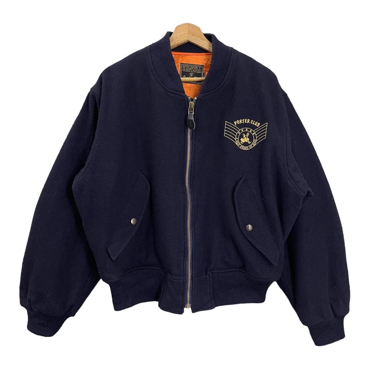 Vintage Porter Club Bomber Jacket Size M