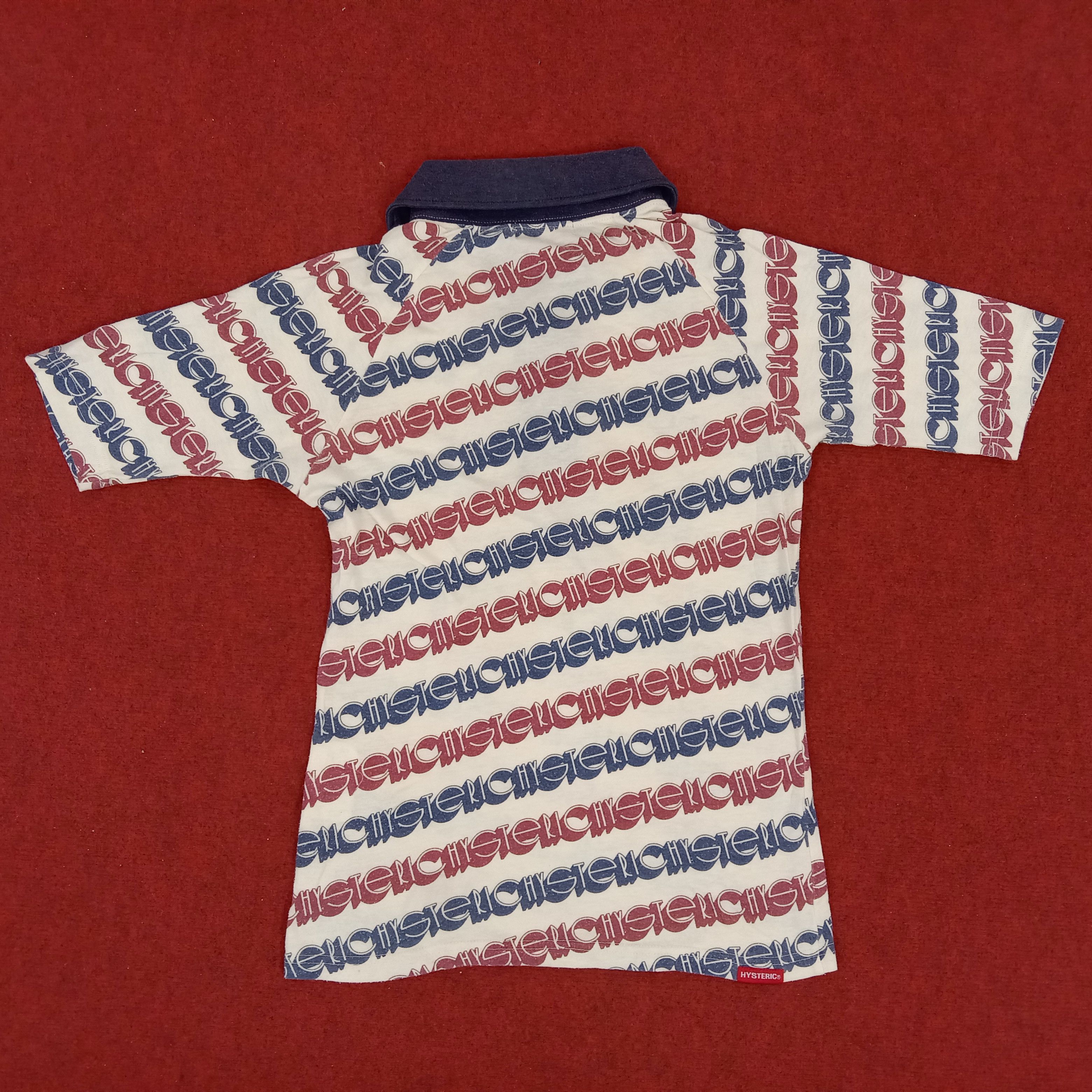 Hysteric Glamour Hysteric Glamour Rare Full Print Design Collar Polos dp1 Size US XS / EU 42 / 0 - 2 Thumbnail
