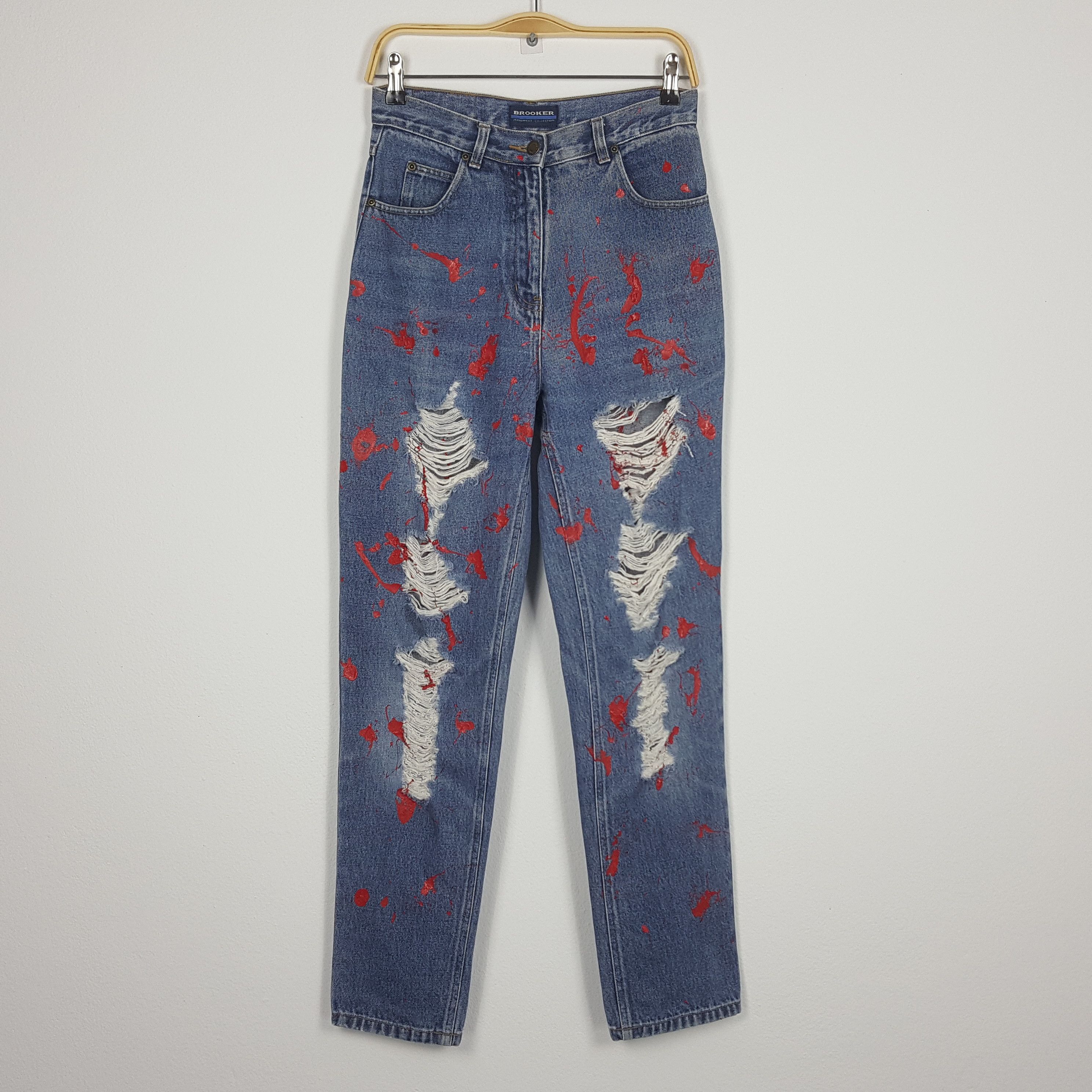 Japanese Brand Vintage BROOKER Japanese Brand Distressed Custom Jeans Size US 28 / EU 44 - 1 Thumbnail
