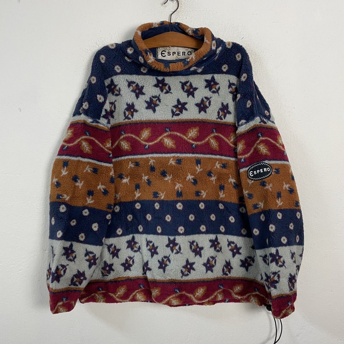 image of Vintage Espero Art Fullprint Fleece Jacket, Men's (Size XL)