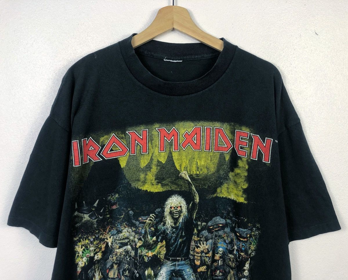 Iron Maiden Rare Vintage 2000s Iron Maiden Brave New World US Tour Tee Size US XL / EU 56 / 4 - 2 Thumbnail