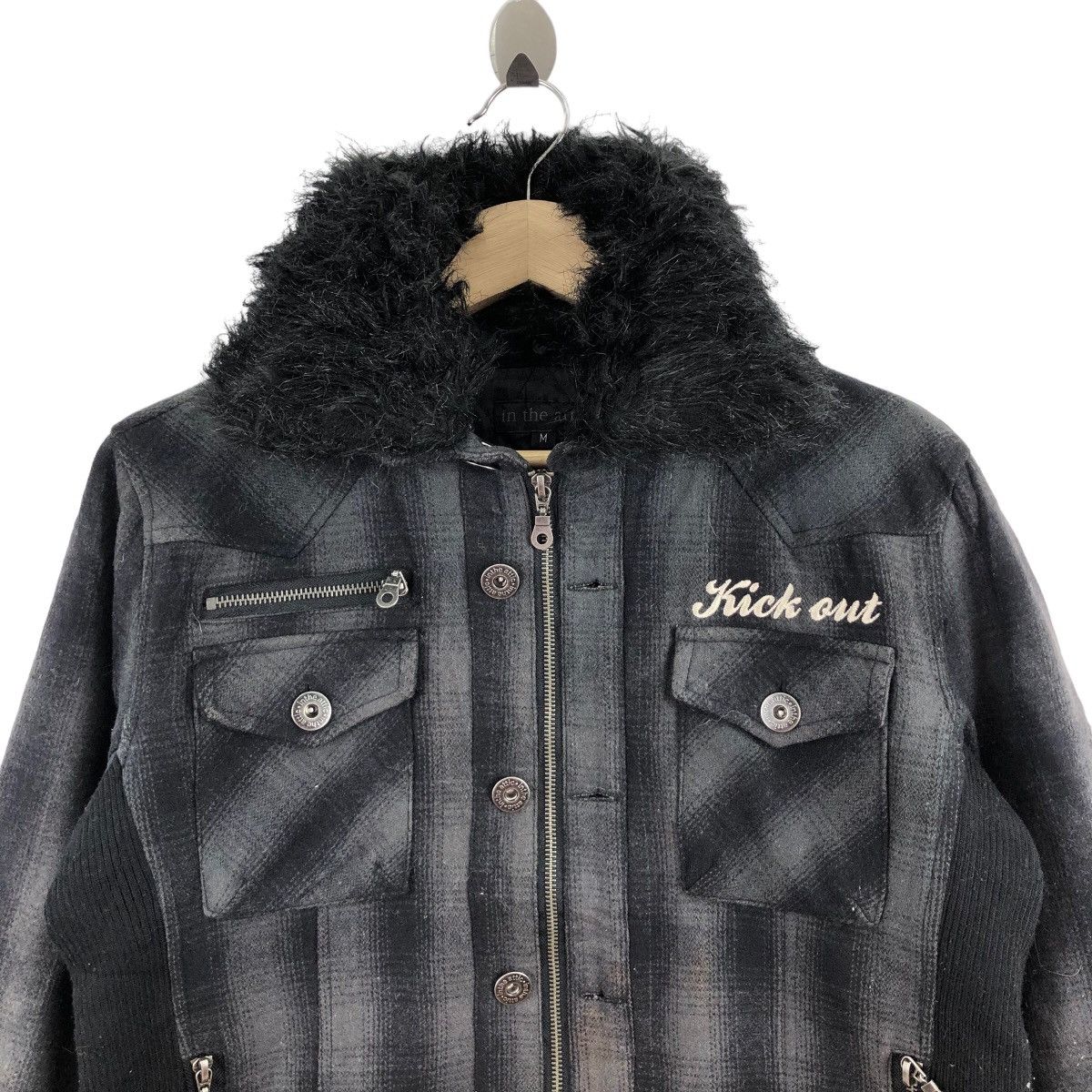 In The Attic Vintage IN THE ATTIC Jacket Checkered Japanese Brand Winter Size US M / EU 48-50 / 2 - 2 Thumbnail