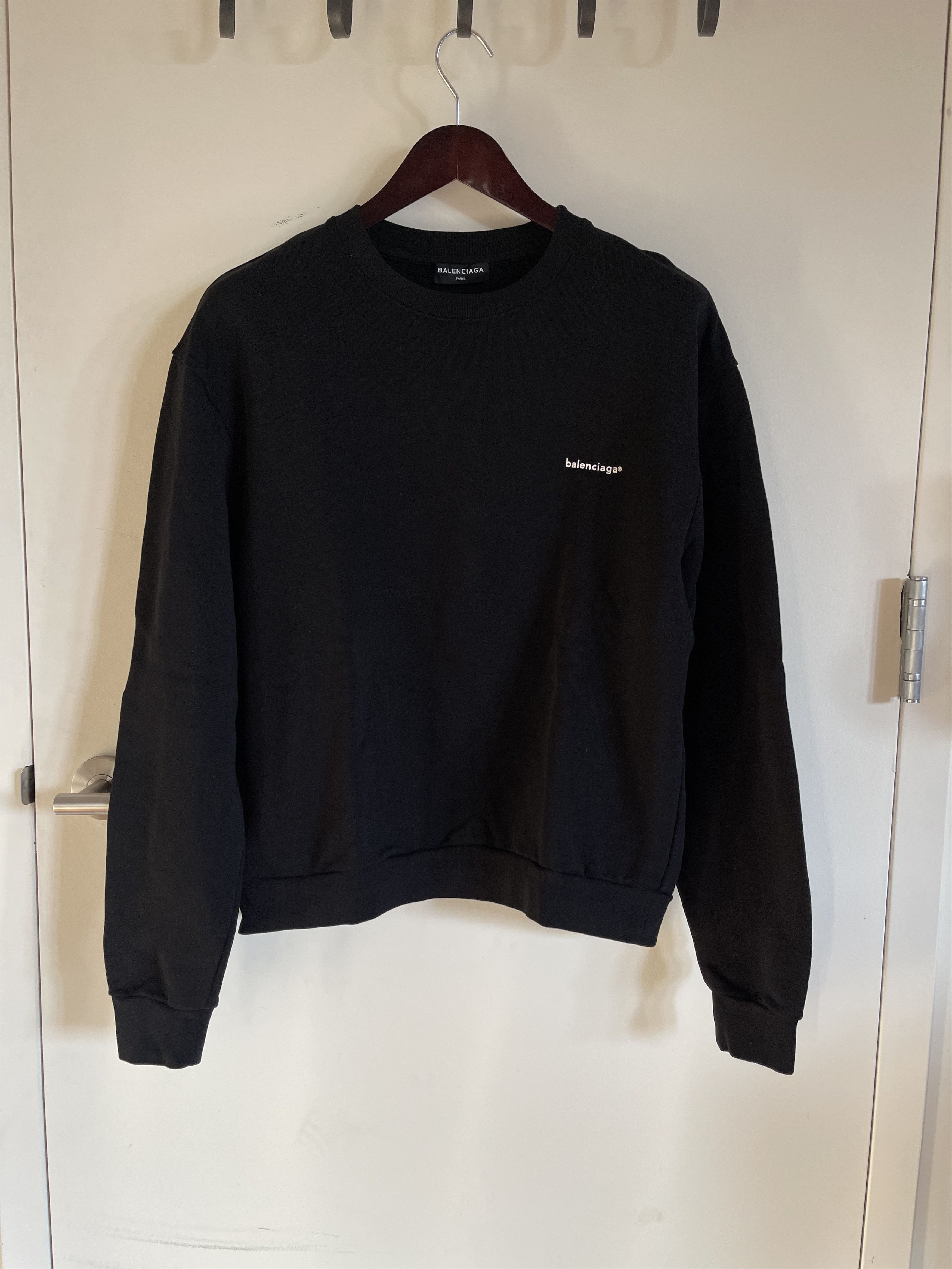 image of Balenciaga Classic Crewneck in Black, Men's (Size Medium)
