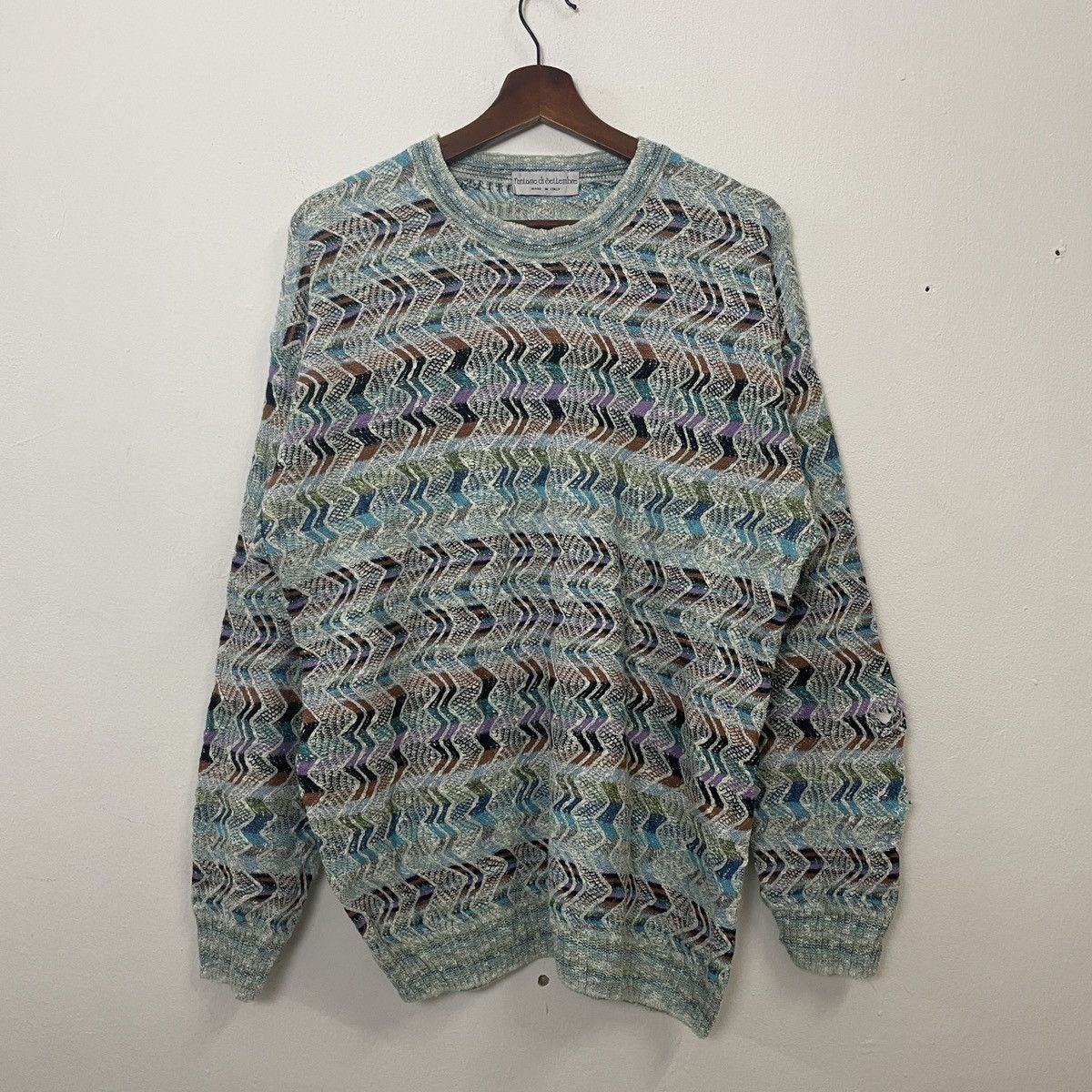 Aran Isles Knitwear Vintage Fantasie Di Settembre Jumper Knitwear Size US L / EU 52-54 / 3 - 1 Thumbnail
