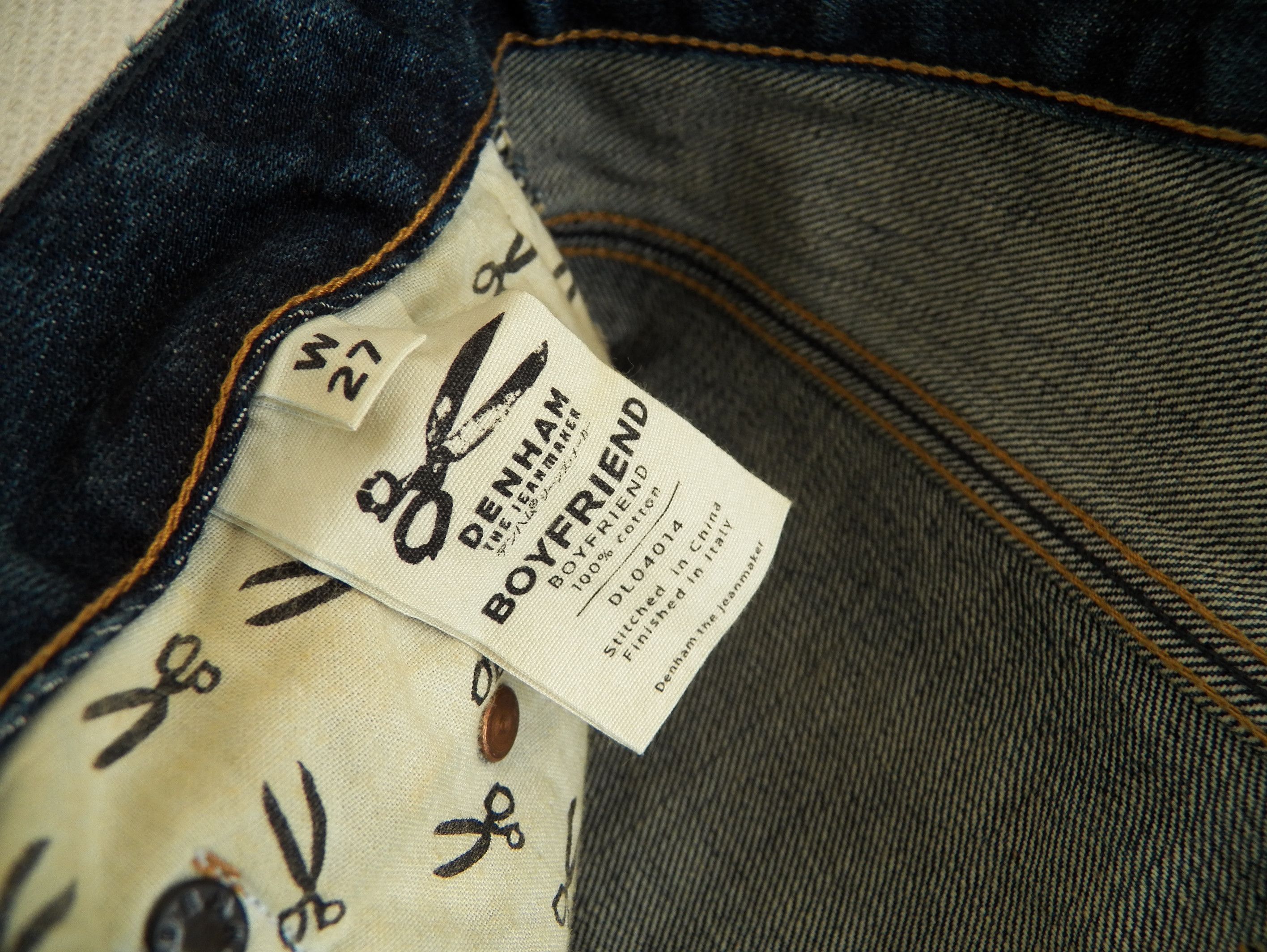 DENHAM Boyfriend Jeans W27 L32 W10YS Selvedge Factory Distressed Size 27" / US 4 / IT 40 - 9 Thumbnail