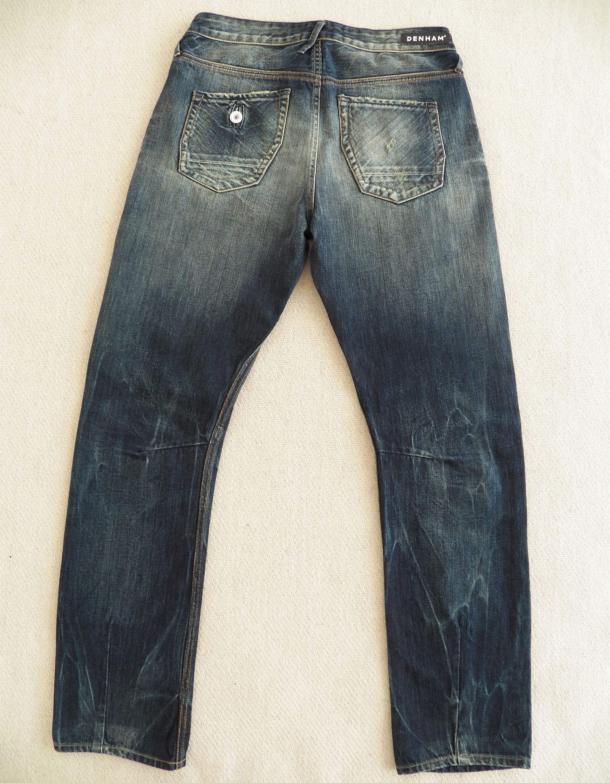 DENHAM Boyfriend Jeans W27 L32 W10YS Selvedge Factory Distressed Size 27" / US 4 / IT 40 - 6 Thumbnail