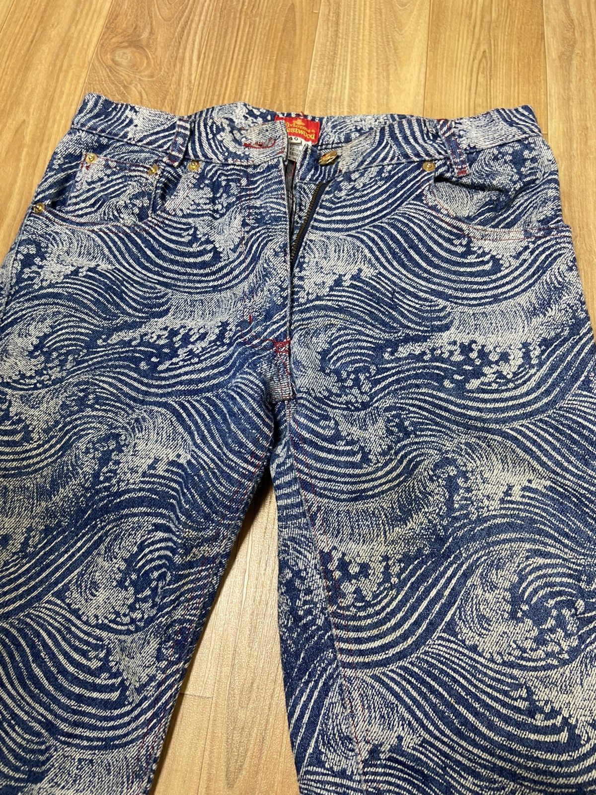 Vivienne Westwood 40 Vivienne westwood aw92 The Great Waves denim pants jeans Size US 27 - 9 Thumbnail