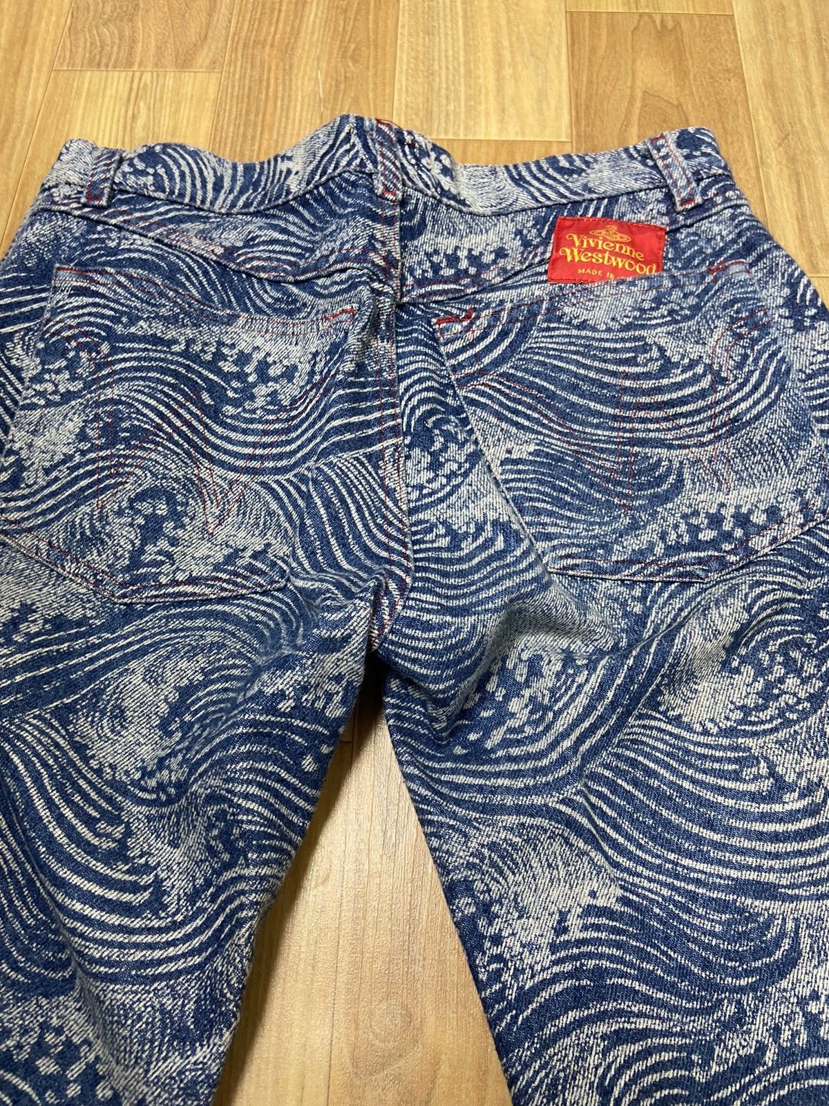 Vivienne Westwood 40 Vivienne westwood aw92 The Great Waves denim pants jeans Size US 27 - 14 Thumbnail