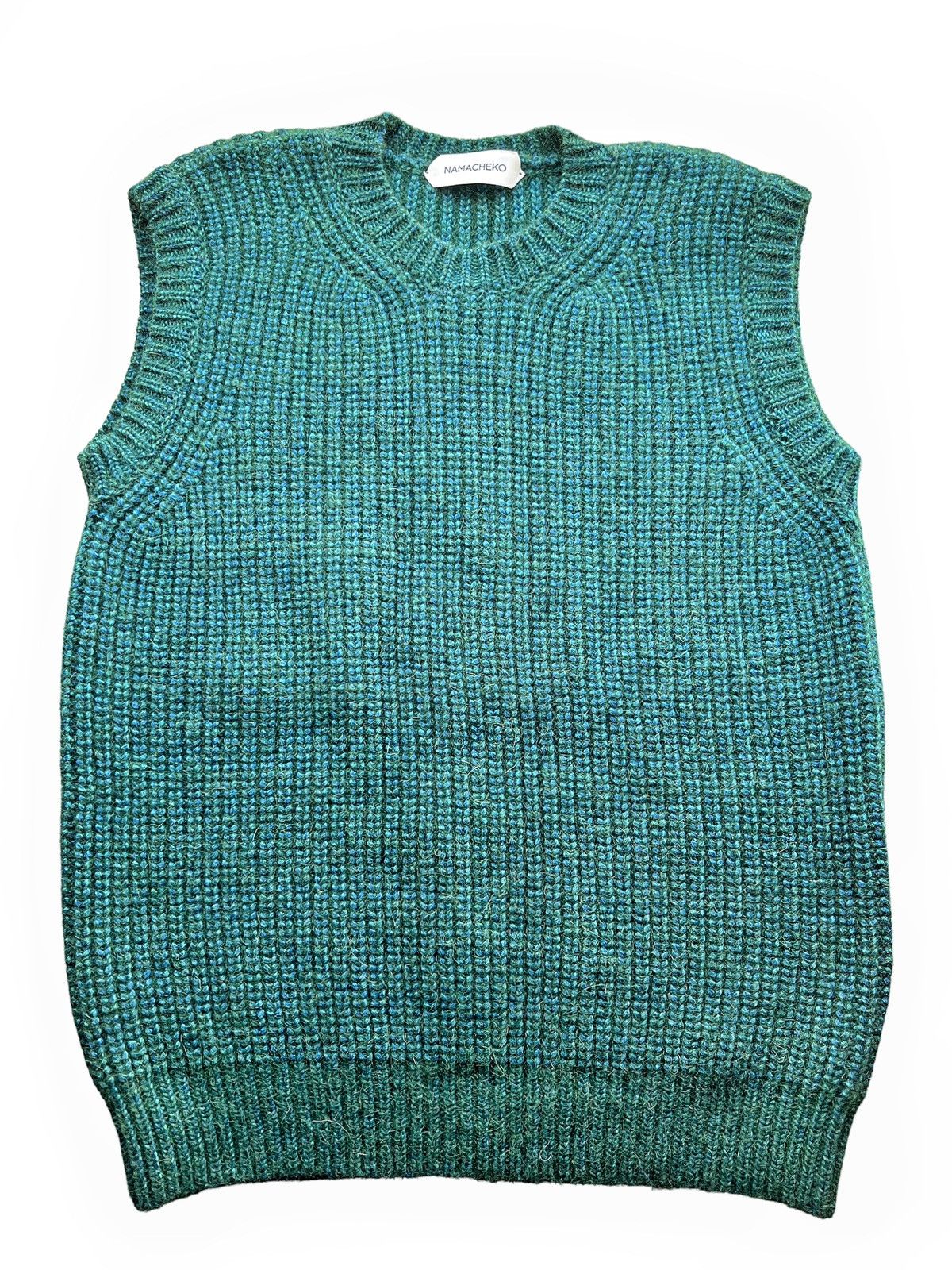 image of Namacheko Sample Multicolor Green Knit Alpaca Vest, Men's (Size XS)