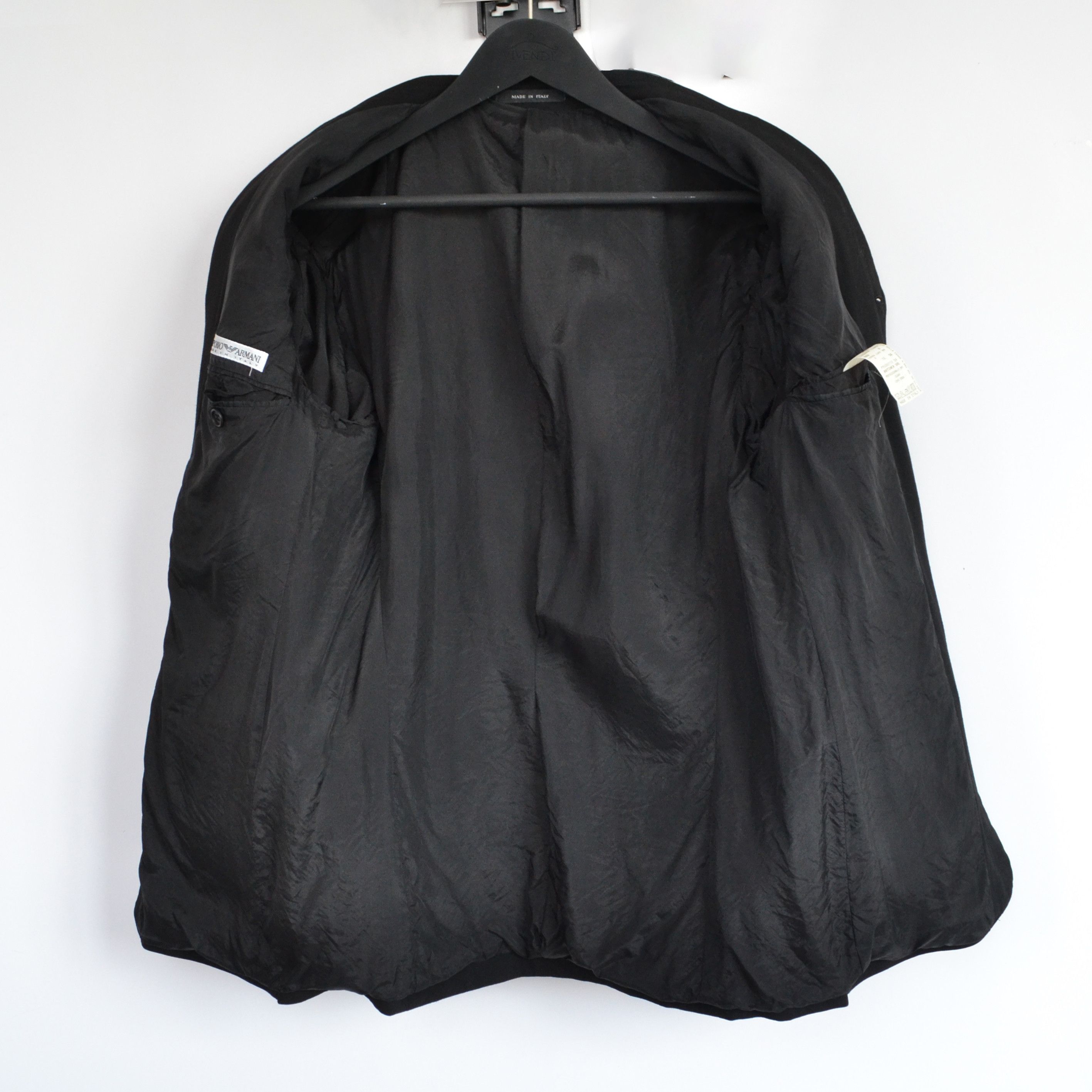 Emporio Armani Emporio Armani Suit Black Blazer Pants Wool 90s Black Size 50R - 4 Thumbnail