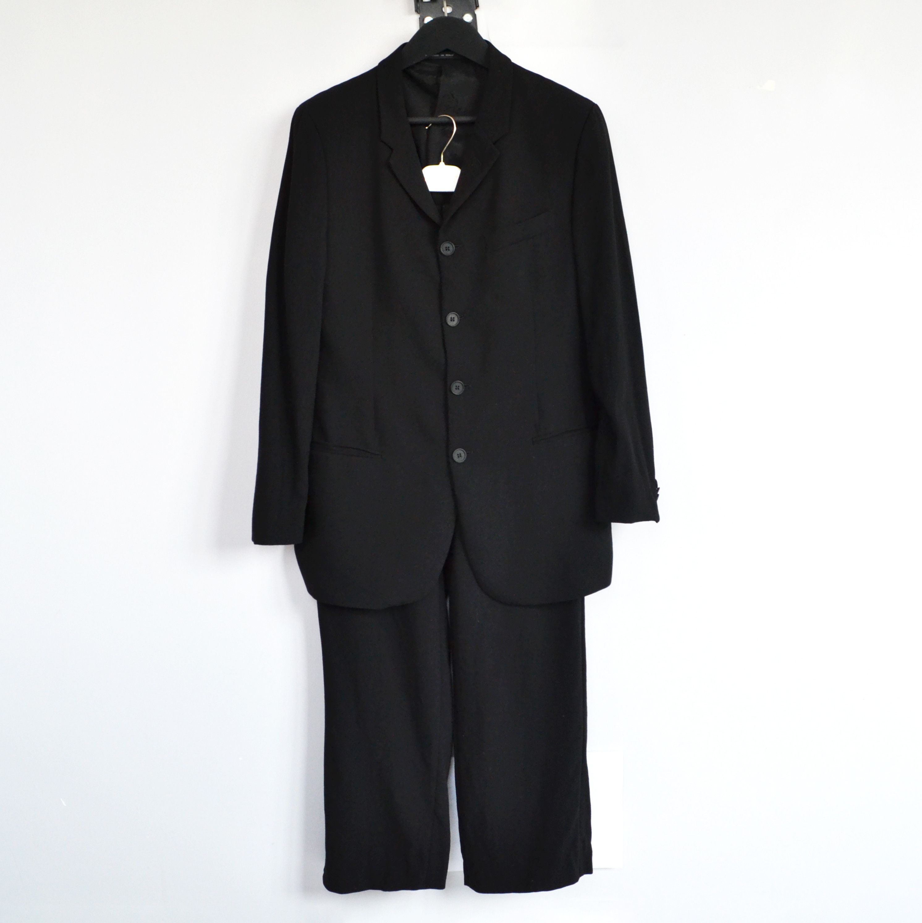 Emporio Armani Emporio Armani Suit Black Blazer Pants Wool 90s Black Size 50R - 1 Thumbnail