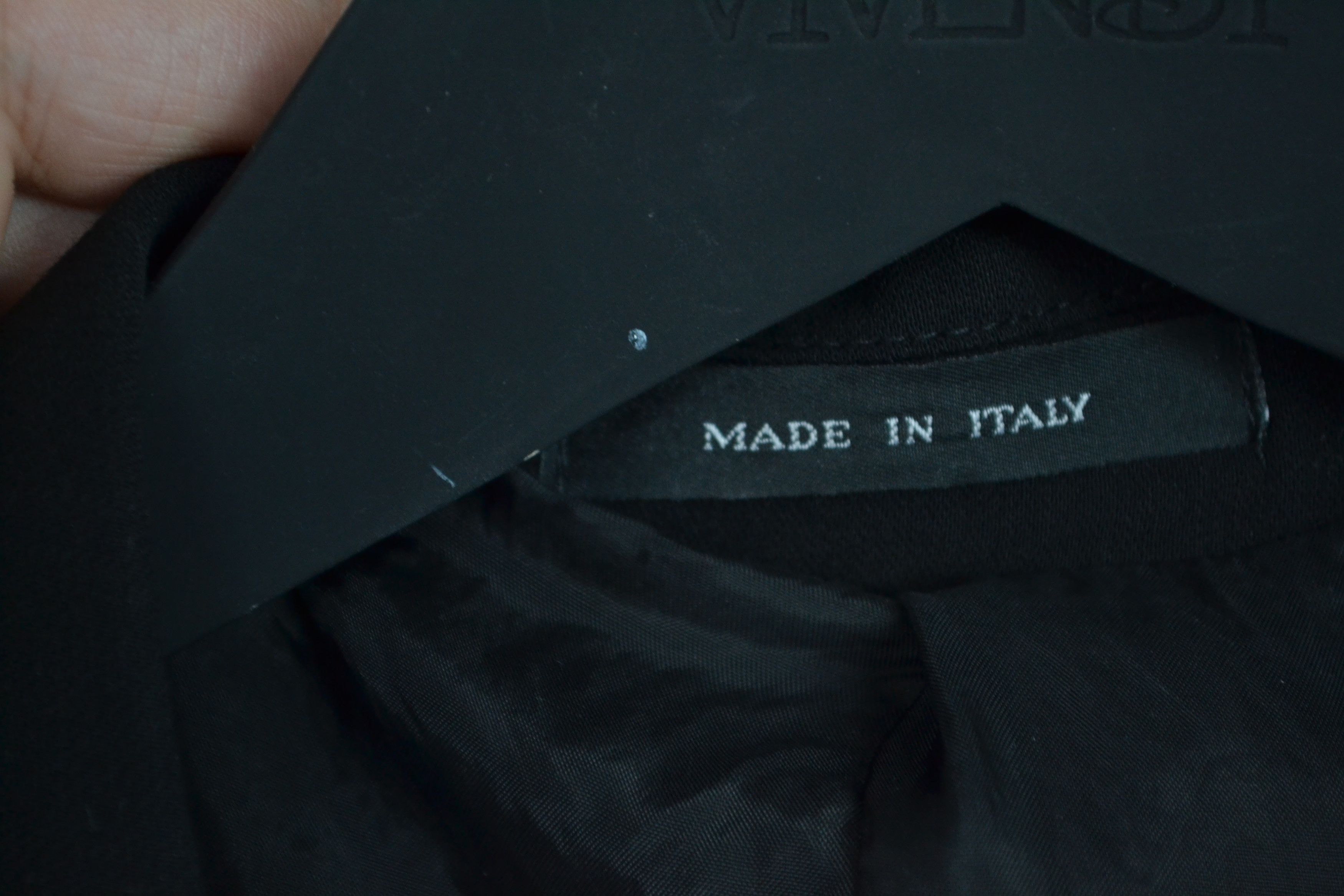 Emporio Armani Suit Black Blazer Pants Wool 90s Black