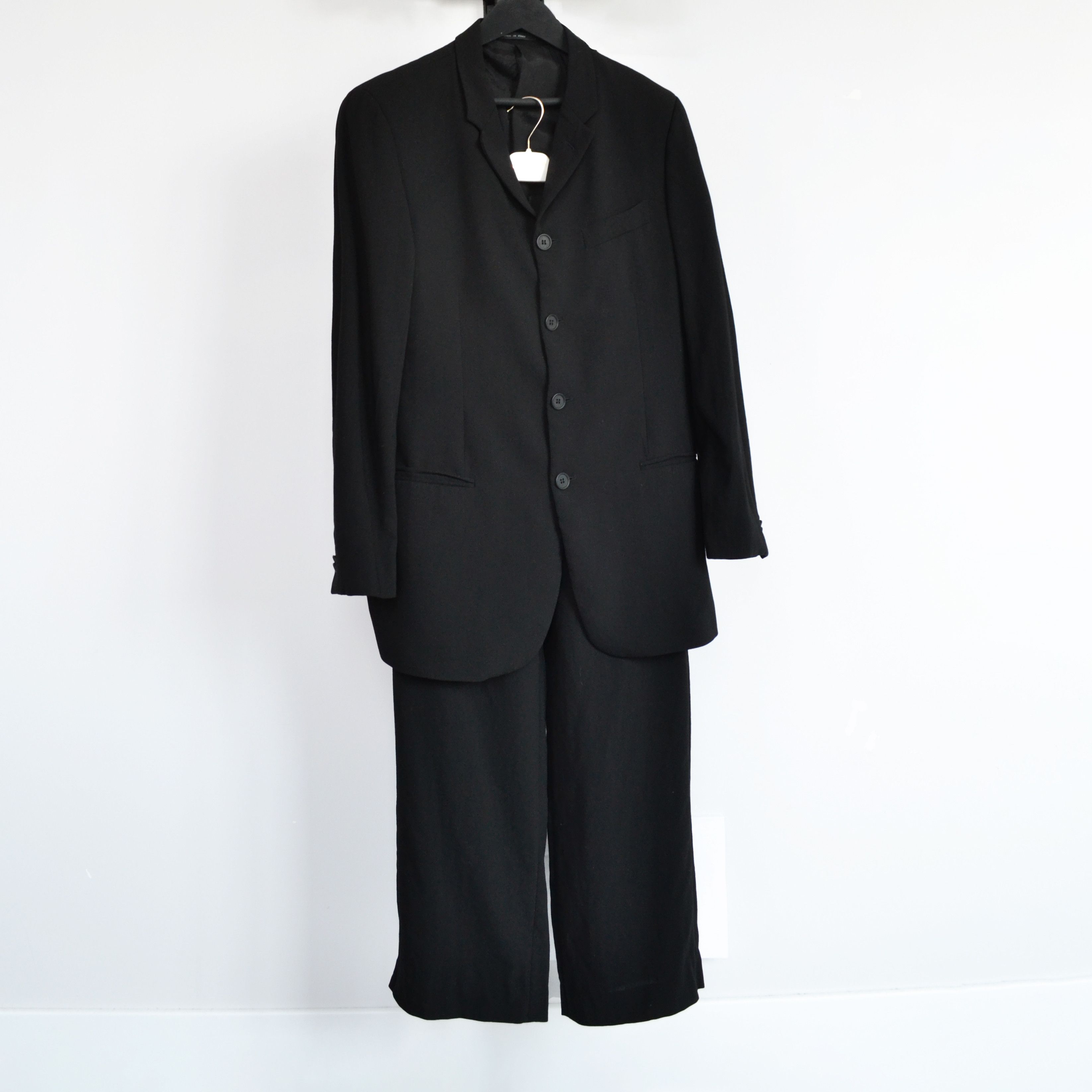 Emporio Armani Emporio Armani Suit Black Blazer Pants Wool 90s Black Size 50R - 2 Thumbnail
