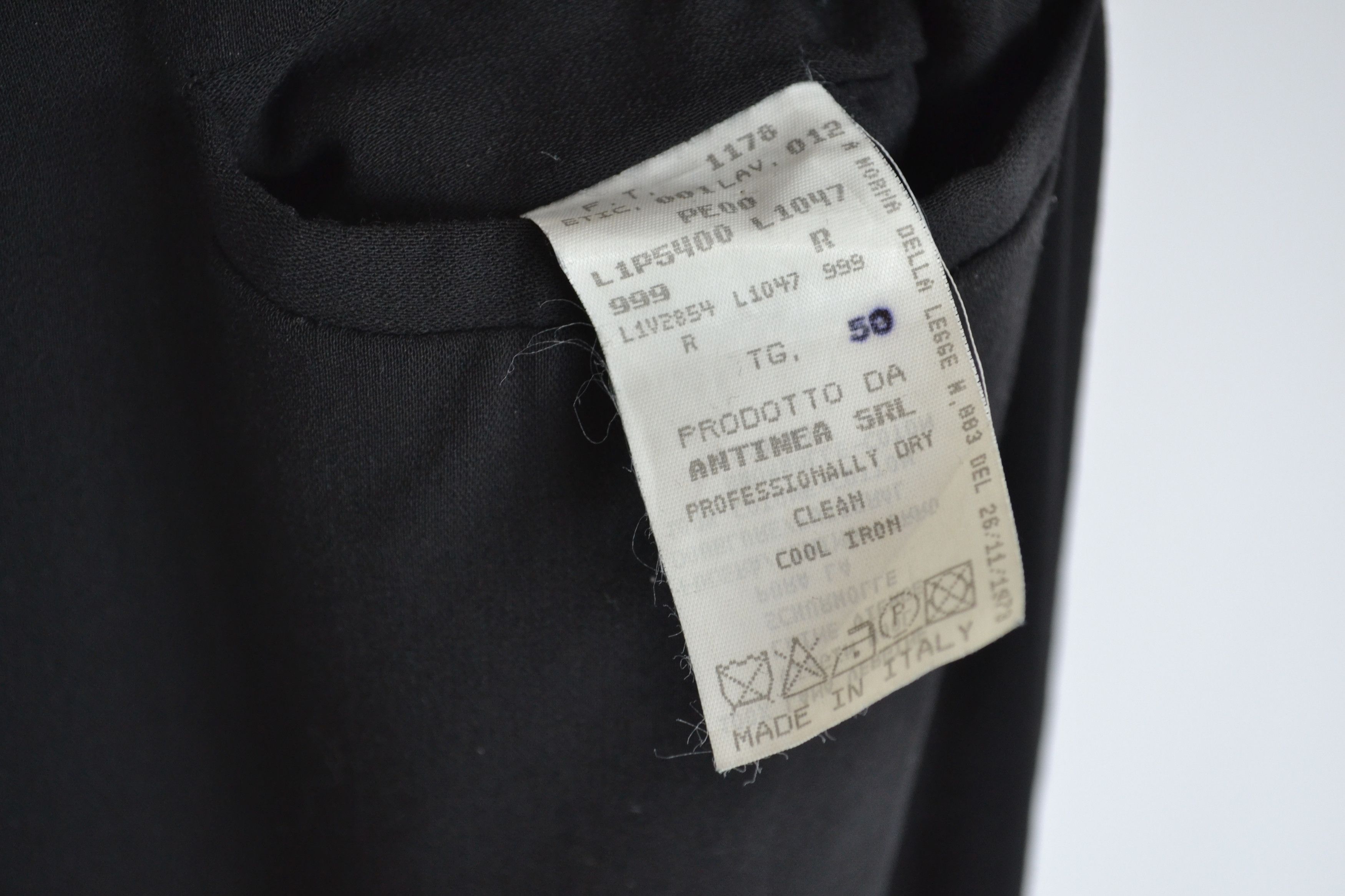 Emporio Armani Emporio Armani Suit Black Blazer Pants Wool 90s Black Size 50R - 17 Thumbnail