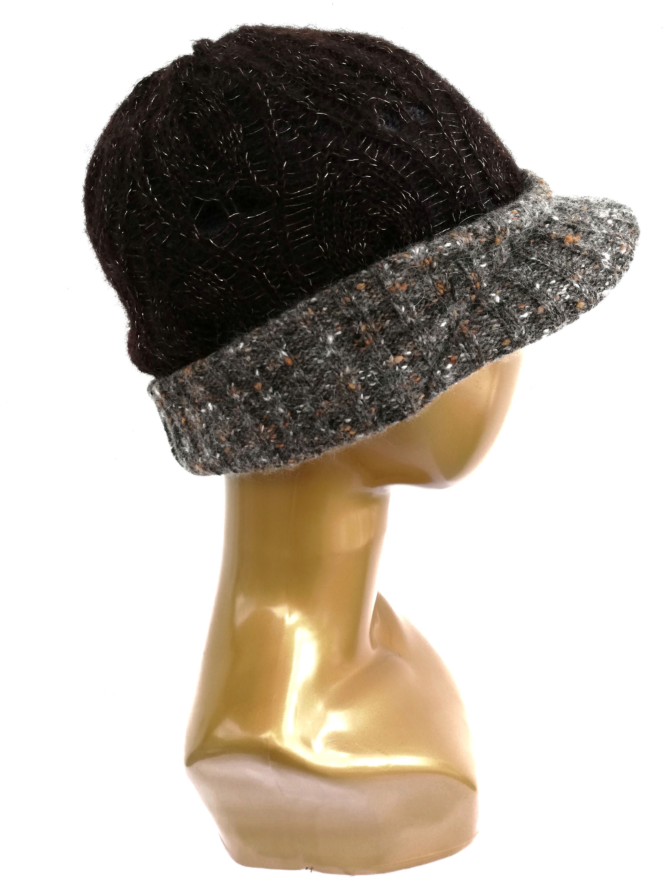 CA4LA 🔥Ca4la Hand Knitted Punk Style Knitwear Beret/Pattern Cap Size ONE SIZE - 6 Thumbnail