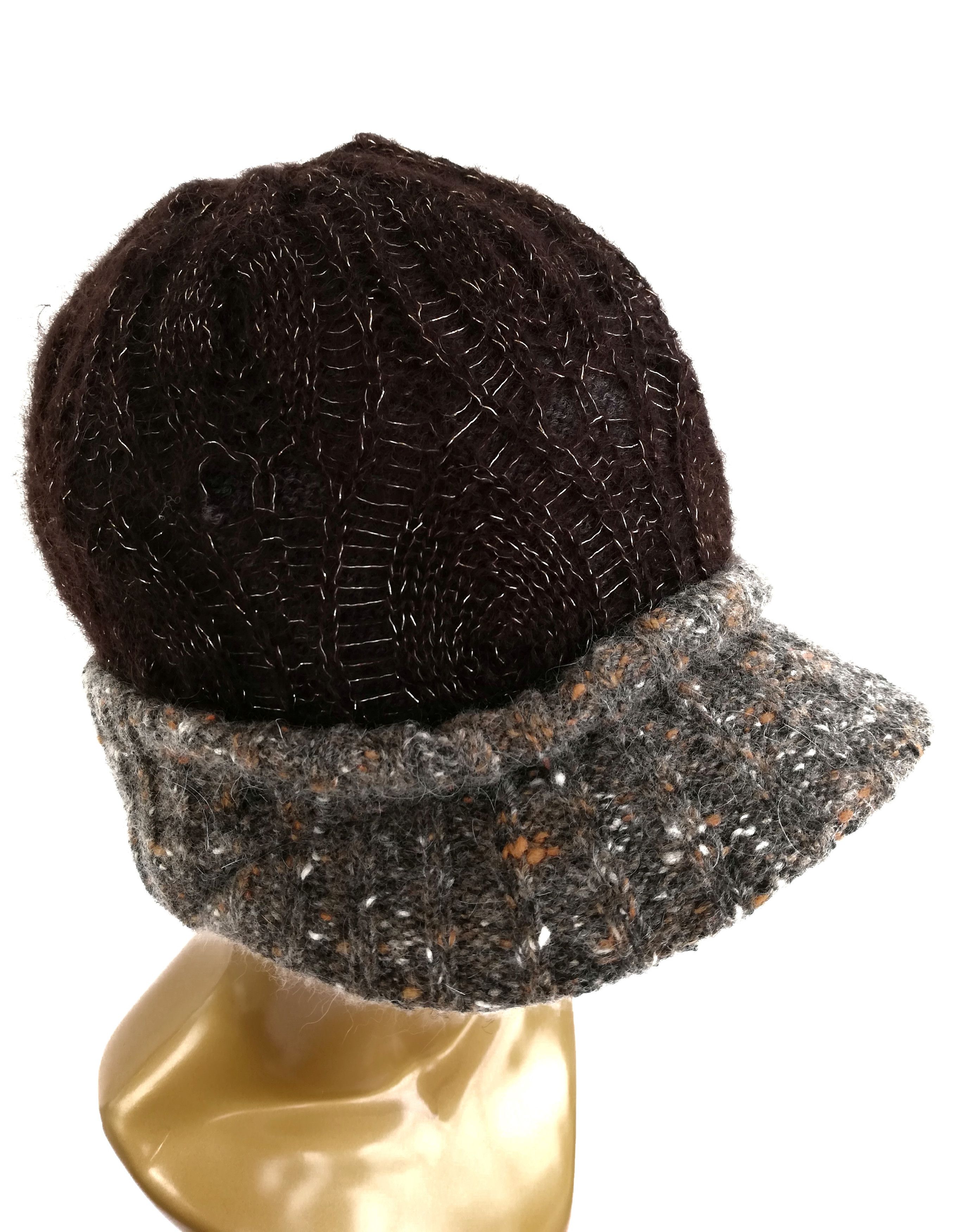 CA4LA 🔥Ca4la Hand Knitted Punk Style Knitwear Beret/Pattern Cap Size ONE SIZE - 10 Thumbnail