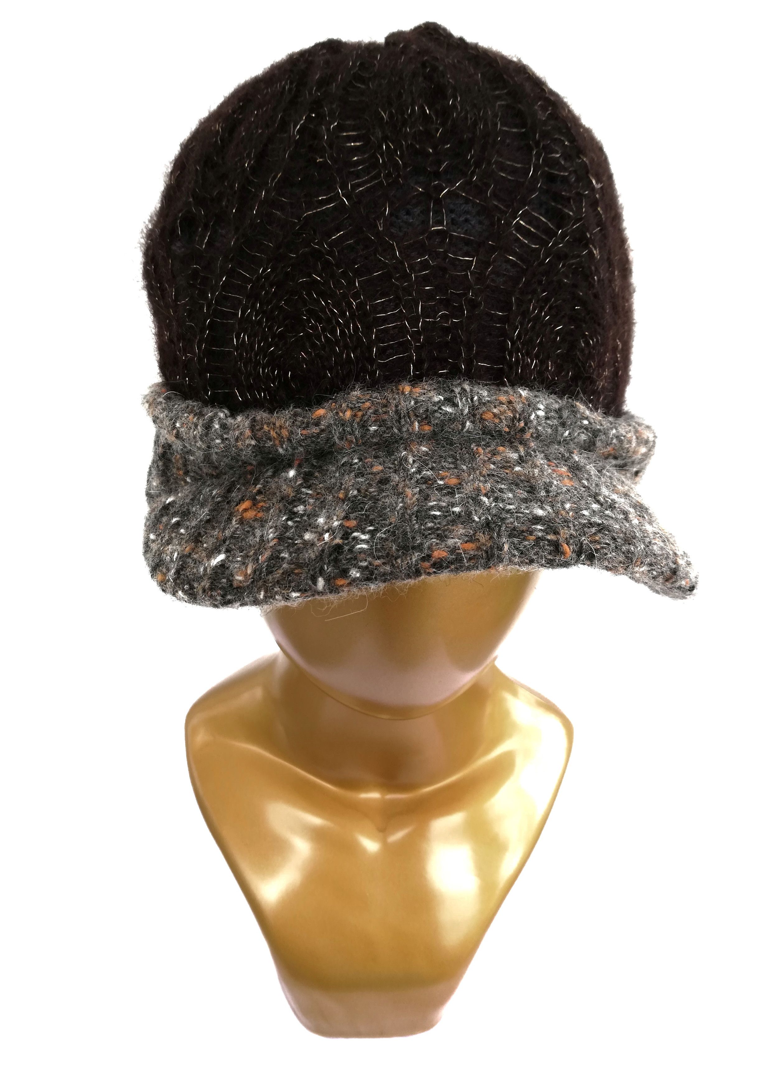CA4LA 🔥Ca4la Hand Knitted Punk Style Knitwear Beret/Pattern Cap Size ONE SIZE - 9 Thumbnail