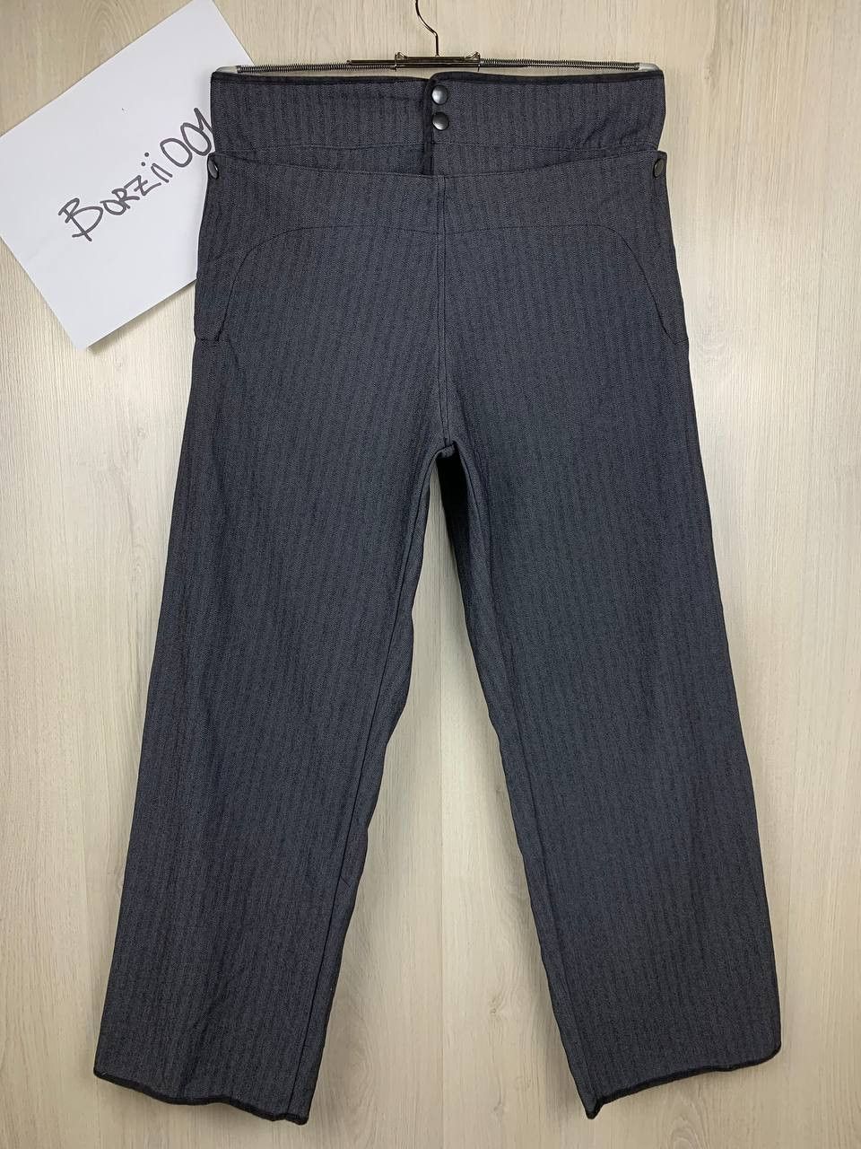 image of Maison Margiela Mmm Sailor Button Front Pants in Grey, Men's (Size 30)