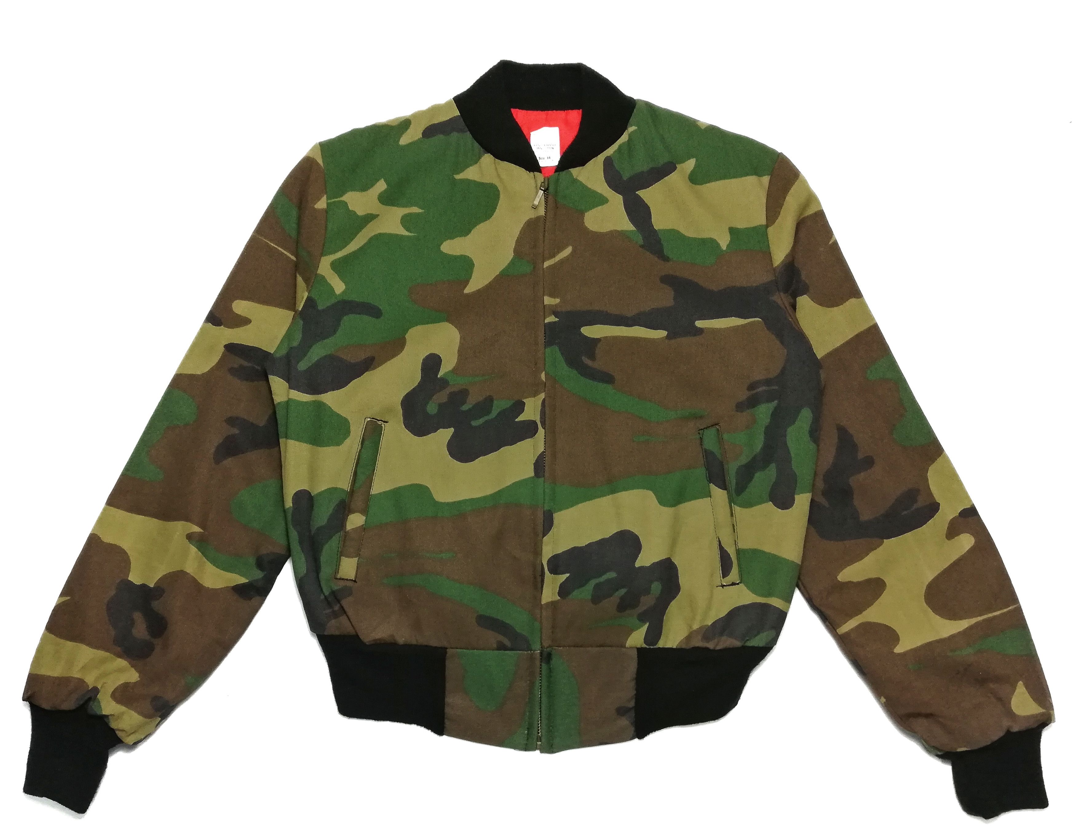 Vintage 🔥ICONIC Vintage Camouflage Military Bomber MA-1 Jacket🔥 Size US XXS / EU 40 - 2 Thumbnail