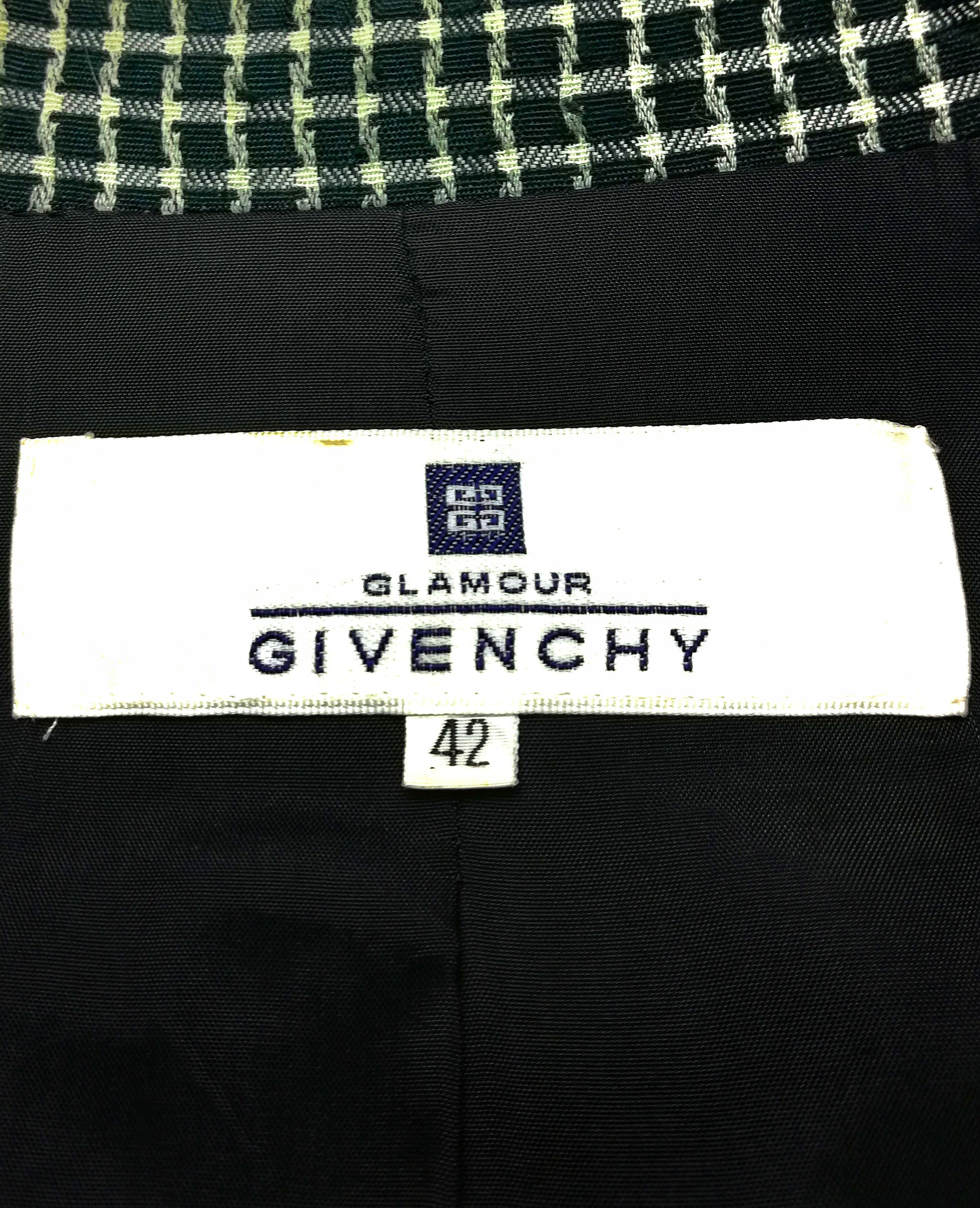 Givenchy 🔥Givenchy Glamour Acetate/Rayon Tartan Plaid Blazer Jacket Size US S / EU 44-46 / 1 - 8 Thumbnail