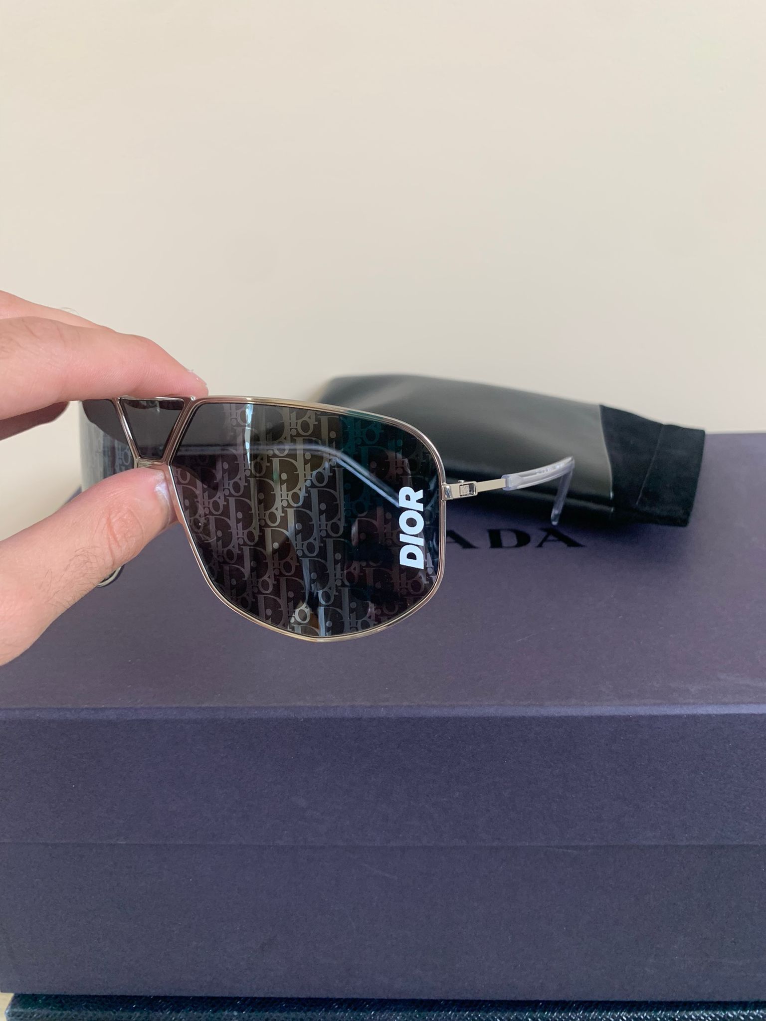 Dior Oblique Sunglasses in Black Size ONE SIZE - 3 Thumbnail