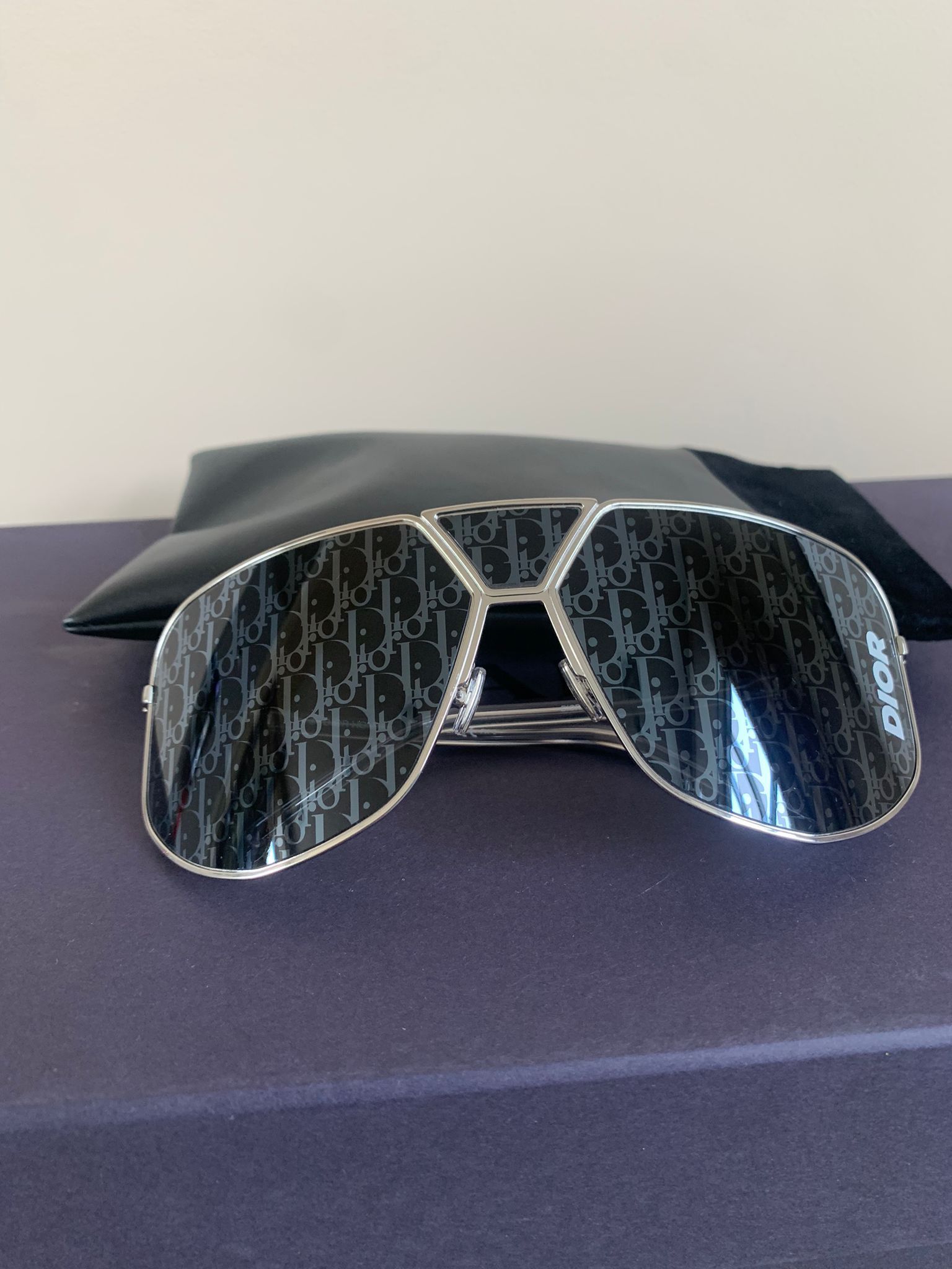 Dior Oblique Sunglasses in Black Size ONE SIZE - 4 Thumbnail