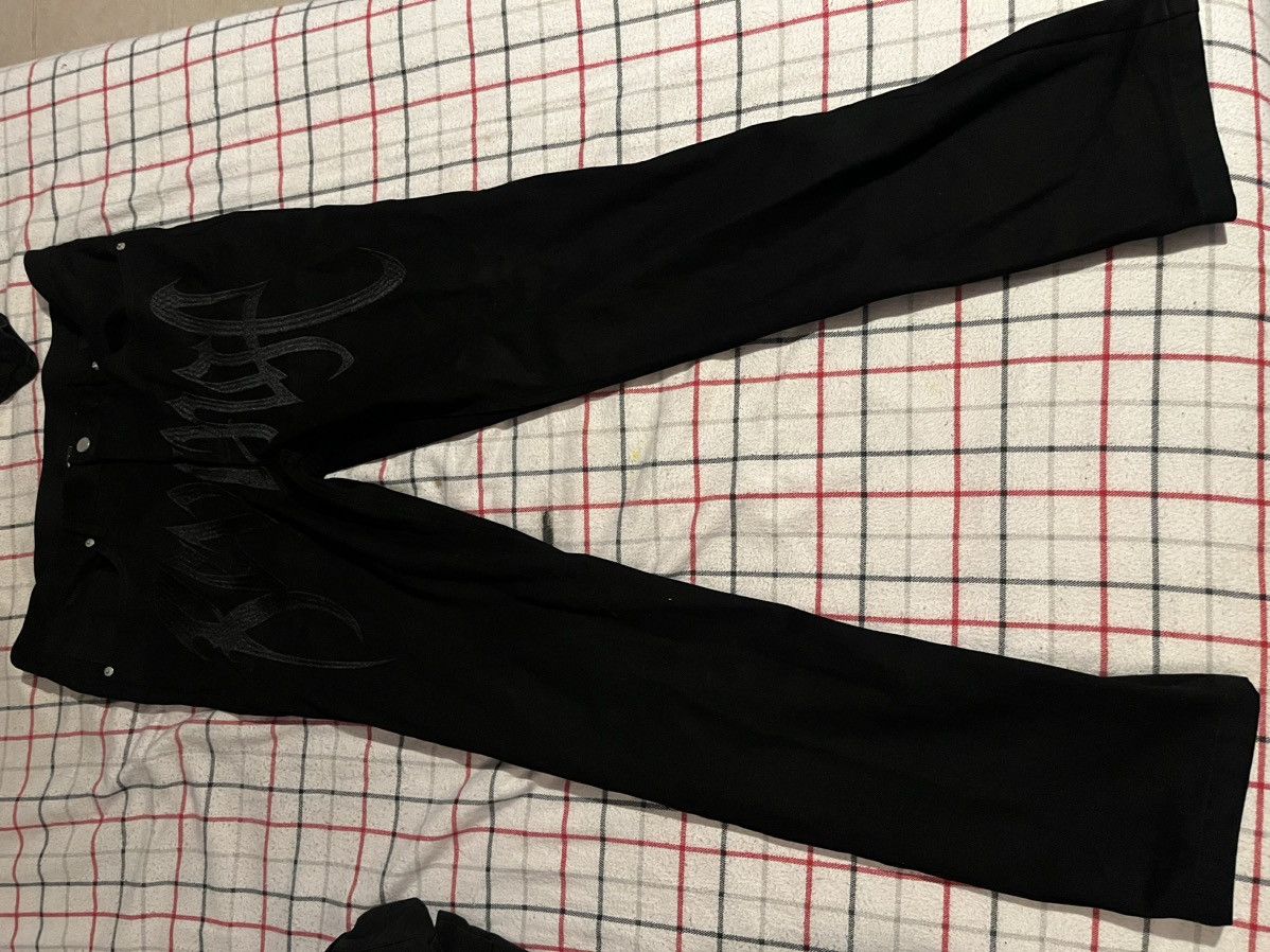 Revenge Revenge Black Embroidered denium Size US 34 / EU 50 - 1 Thumbnail