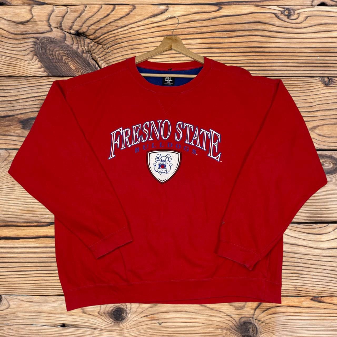 image of American College x Starter Vintage Starter Fresno State Bulldog Universitysweatshirt in Red (Size 2