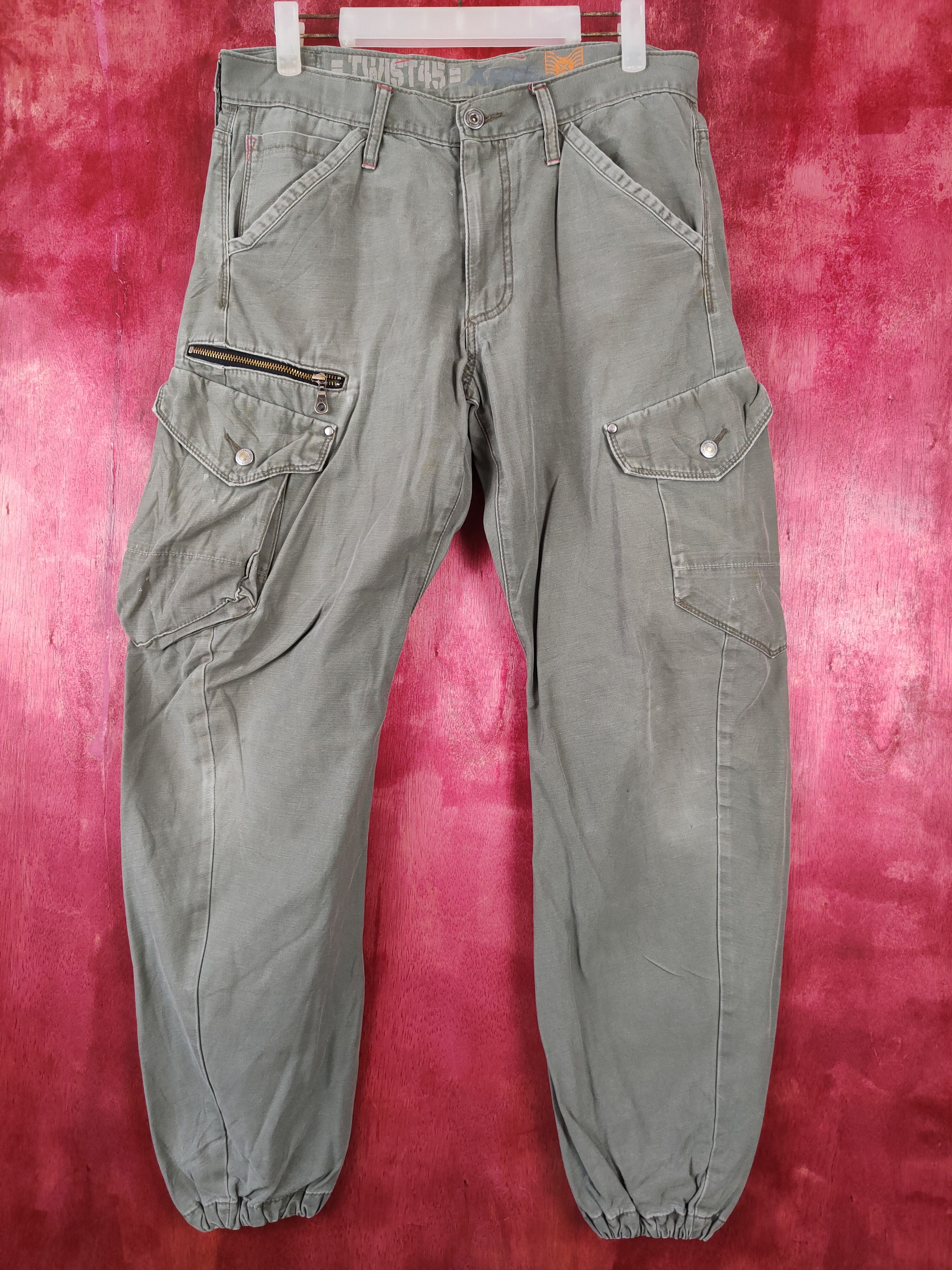 Japanese Brand Xebec-Twist45 Army Multi Pocket Tactical Cargo Pants #S440 Size US 31 - 1 Thumbnail