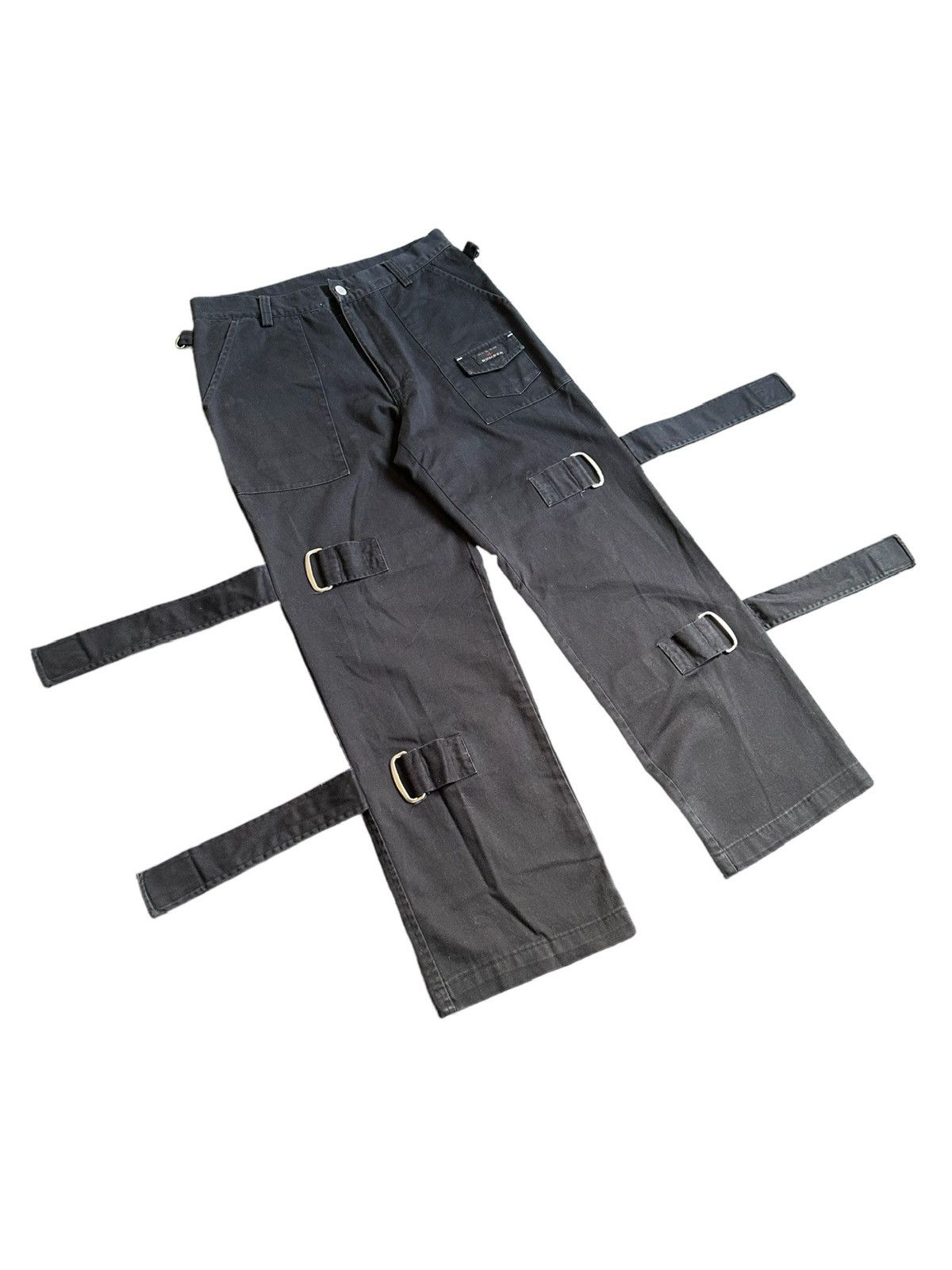 Seditionaries 90's Slash Number Velcro strap cargo punk pants Size US 30 / EU 46 - 1 Thumbnail