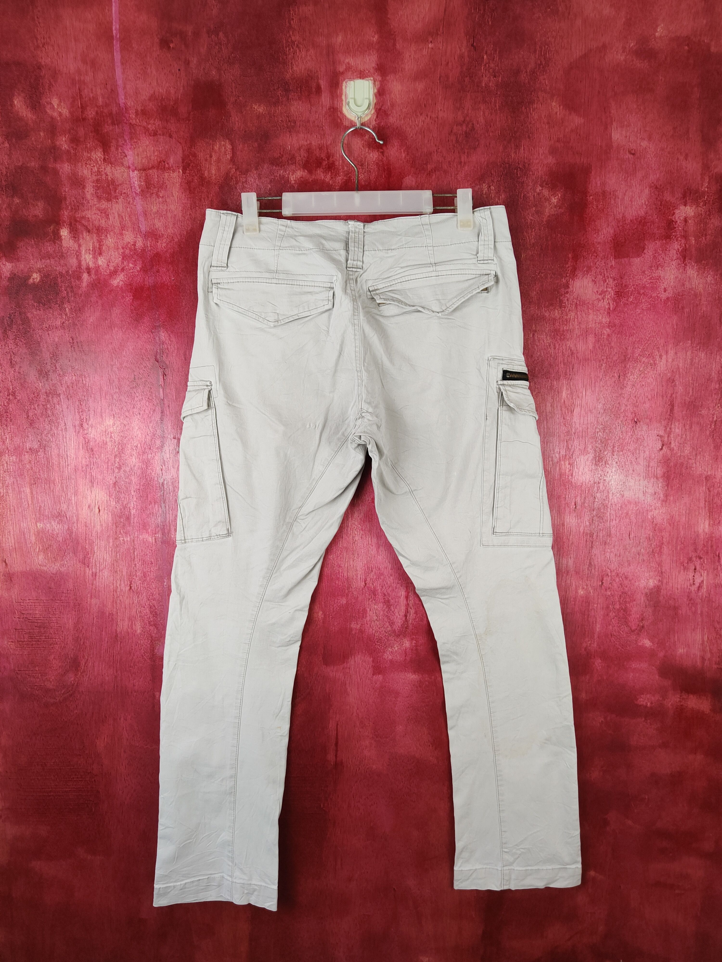 Japanese Brand Genba White Multi Pocket Tactical Cargo Pants #S455 Size US 31 - 7 Thumbnail