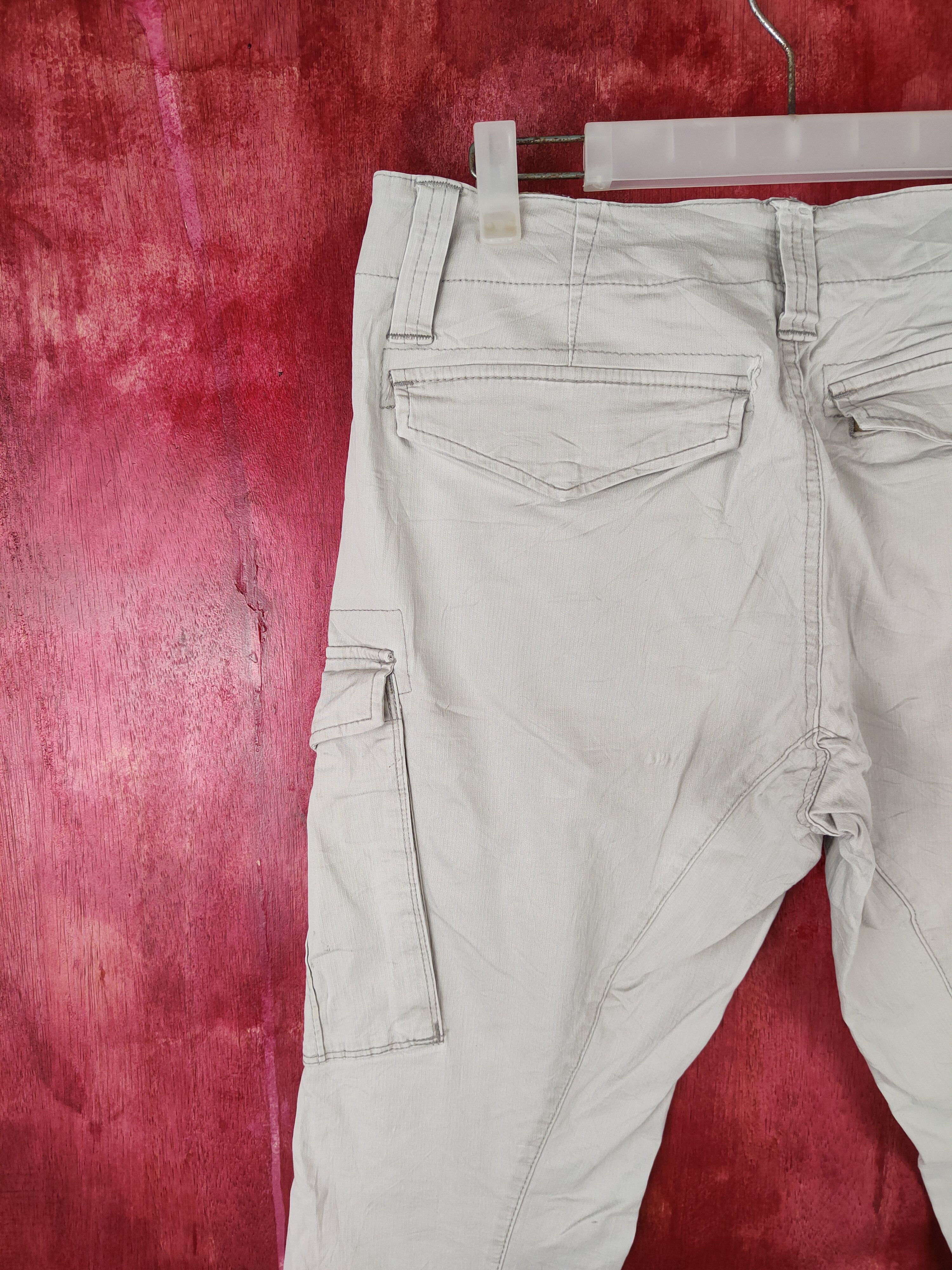 Japanese Brand Genba White Multi Pocket Tactical Cargo Pants #S455 Size US 31 - 8 Thumbnail