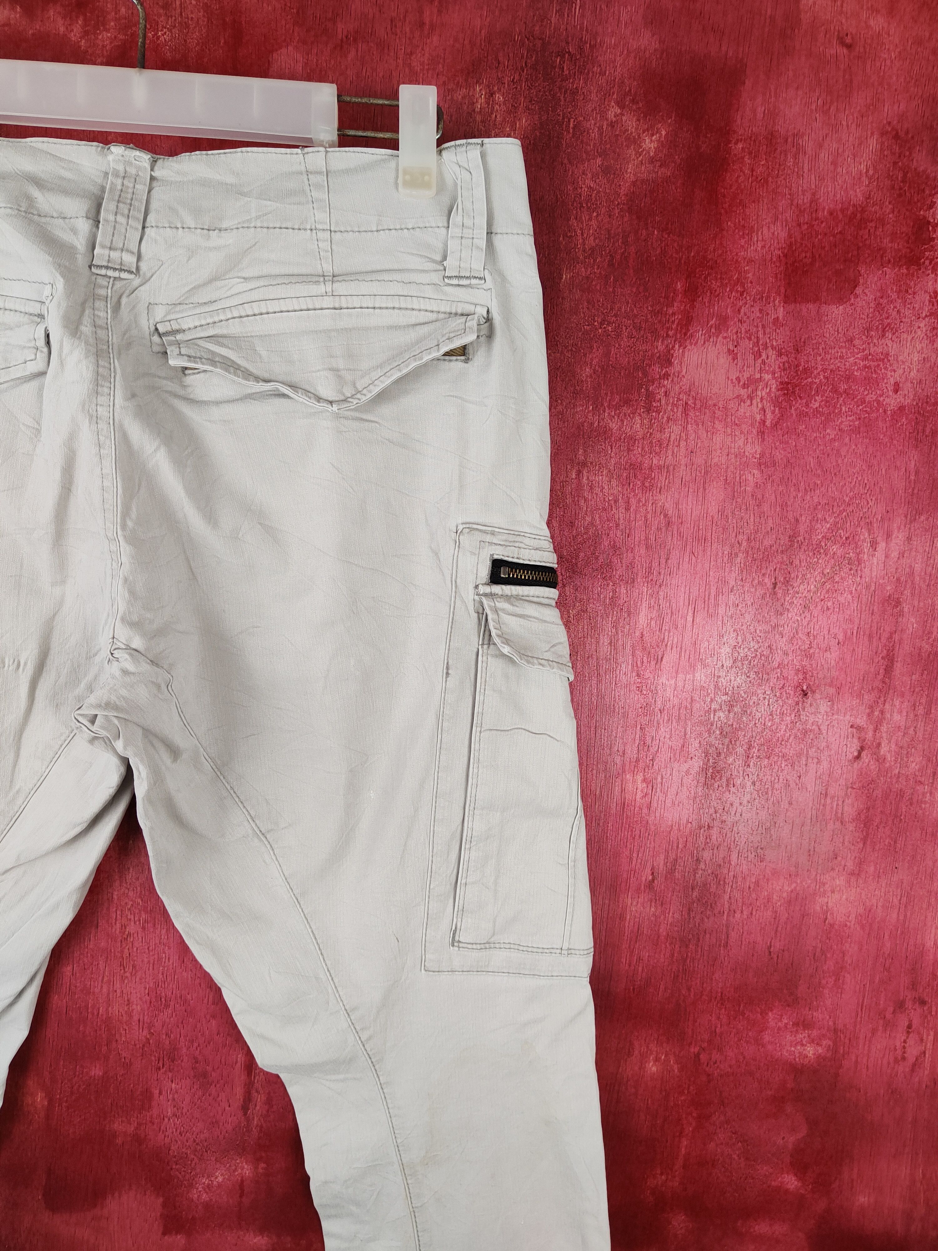 Japanese Brand Genba White Multi Pocket Tactical Cargo Pants #S455 Size US 31 - 10 Thumbnail