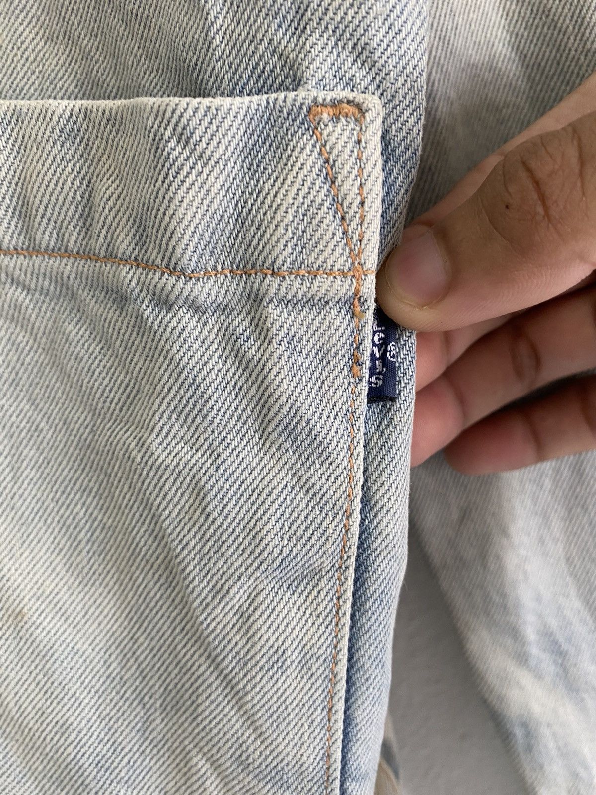 Levi's Made & Crafted 🔥Vintage 90s Levi’s Distressed Acid Dye Wash Denim Jacket Size US M / EU 48-50 / 2 - 6 Thumbnail