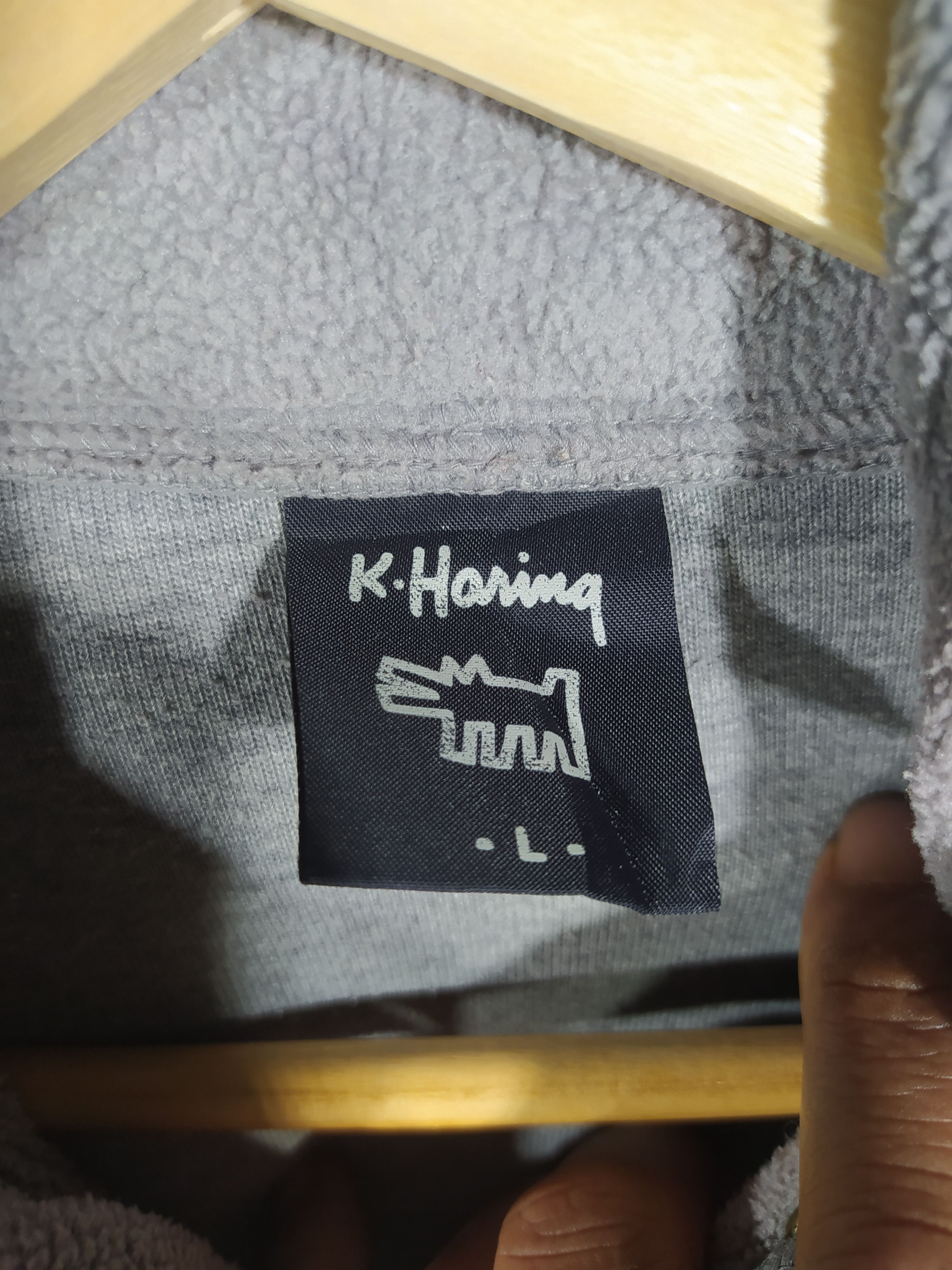 Keith Haring × Vintage Vintage keith haring uniqlo fleece Hoodie Size US L / EU 52-54 / 3 - 11 Thumbnail