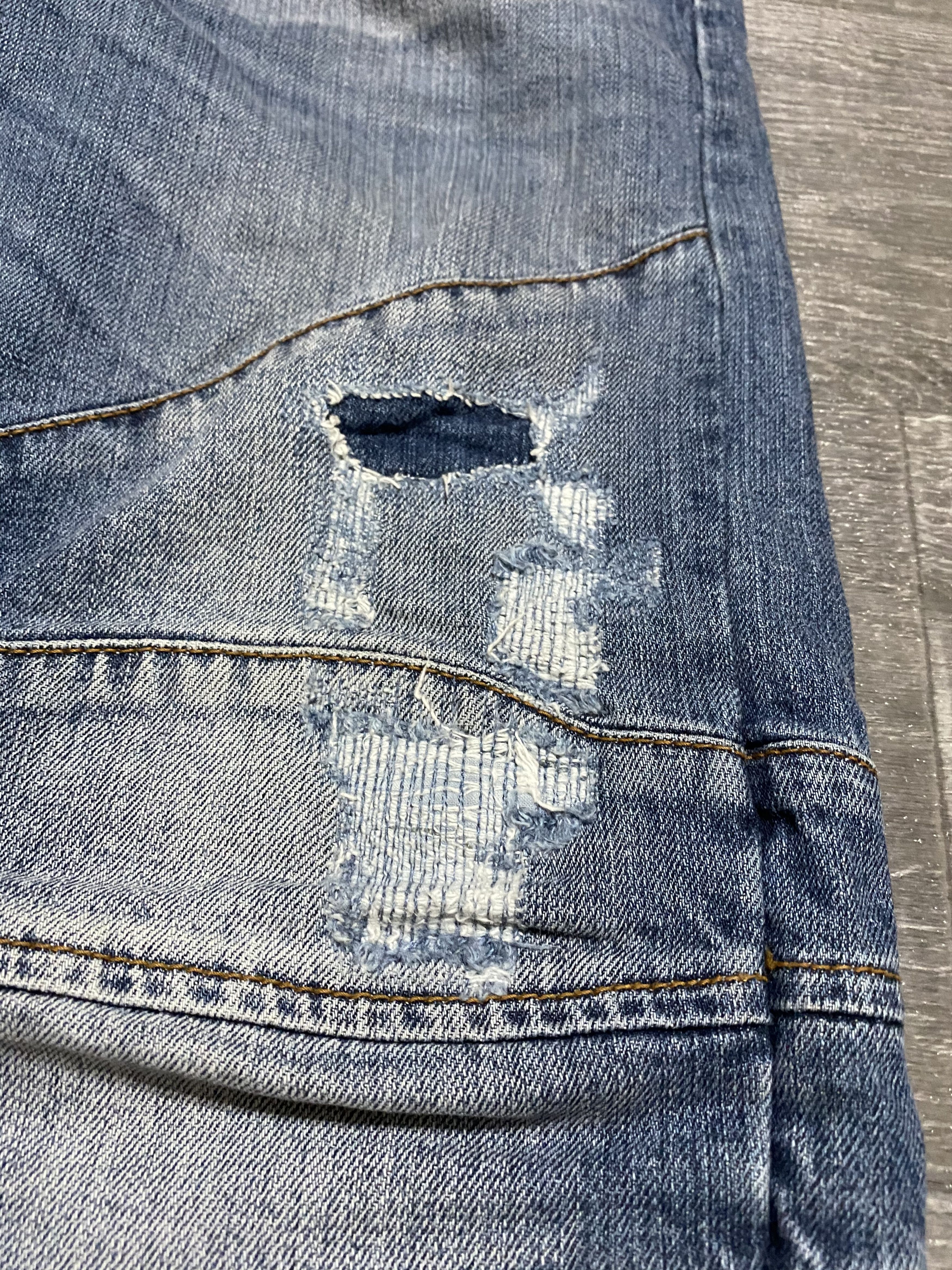 Pierre Balmain Pierre Balmain Paris Biker Jeans Distressed Patchwork Denim Size US 32 / EU 48 - 16 Thumbnail