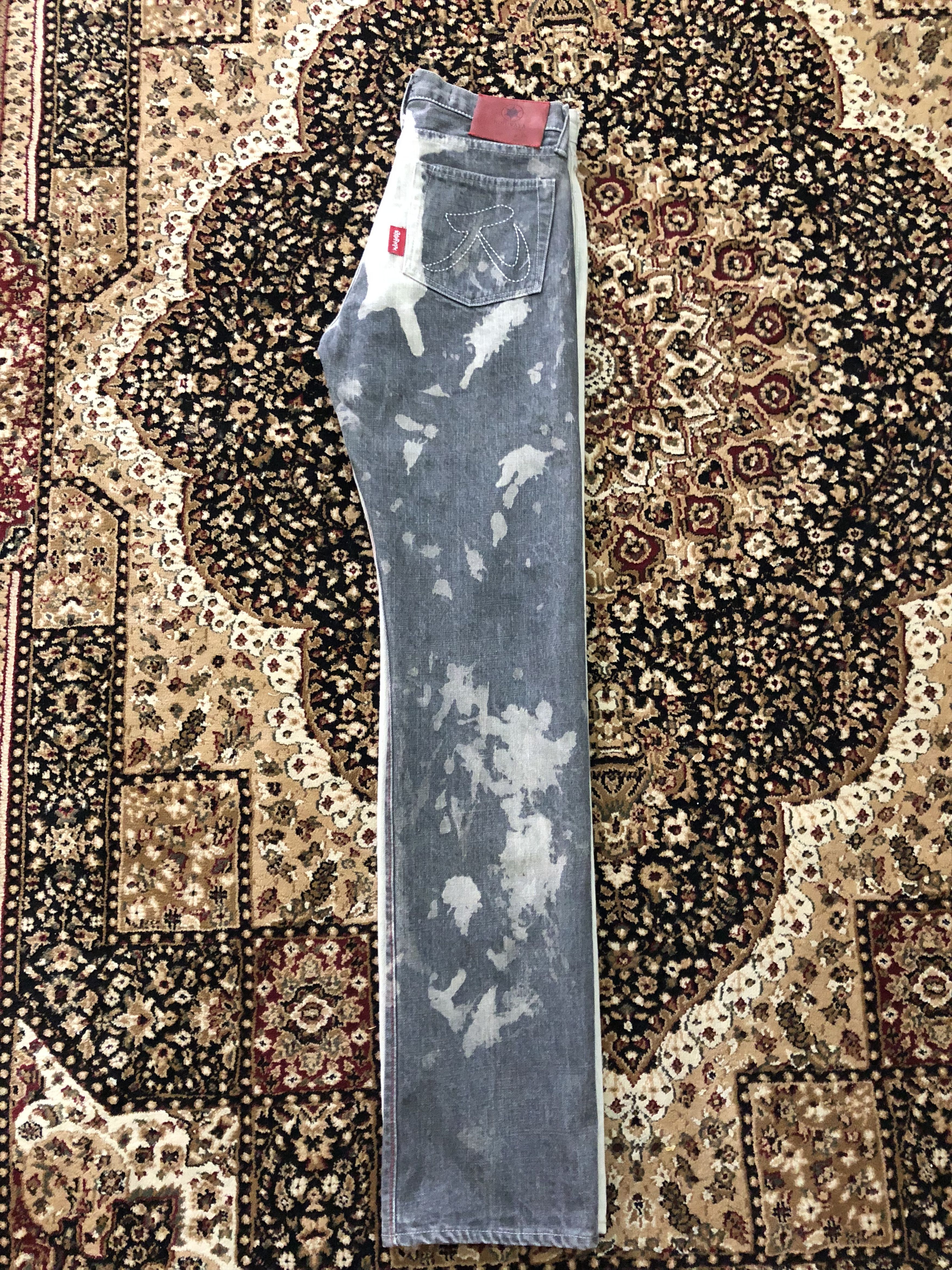 Japanese Brand KIMURAYA Made in Japan Two Tones Bleached Style Denim Jeans Size US 29 - 4 Thumbnail