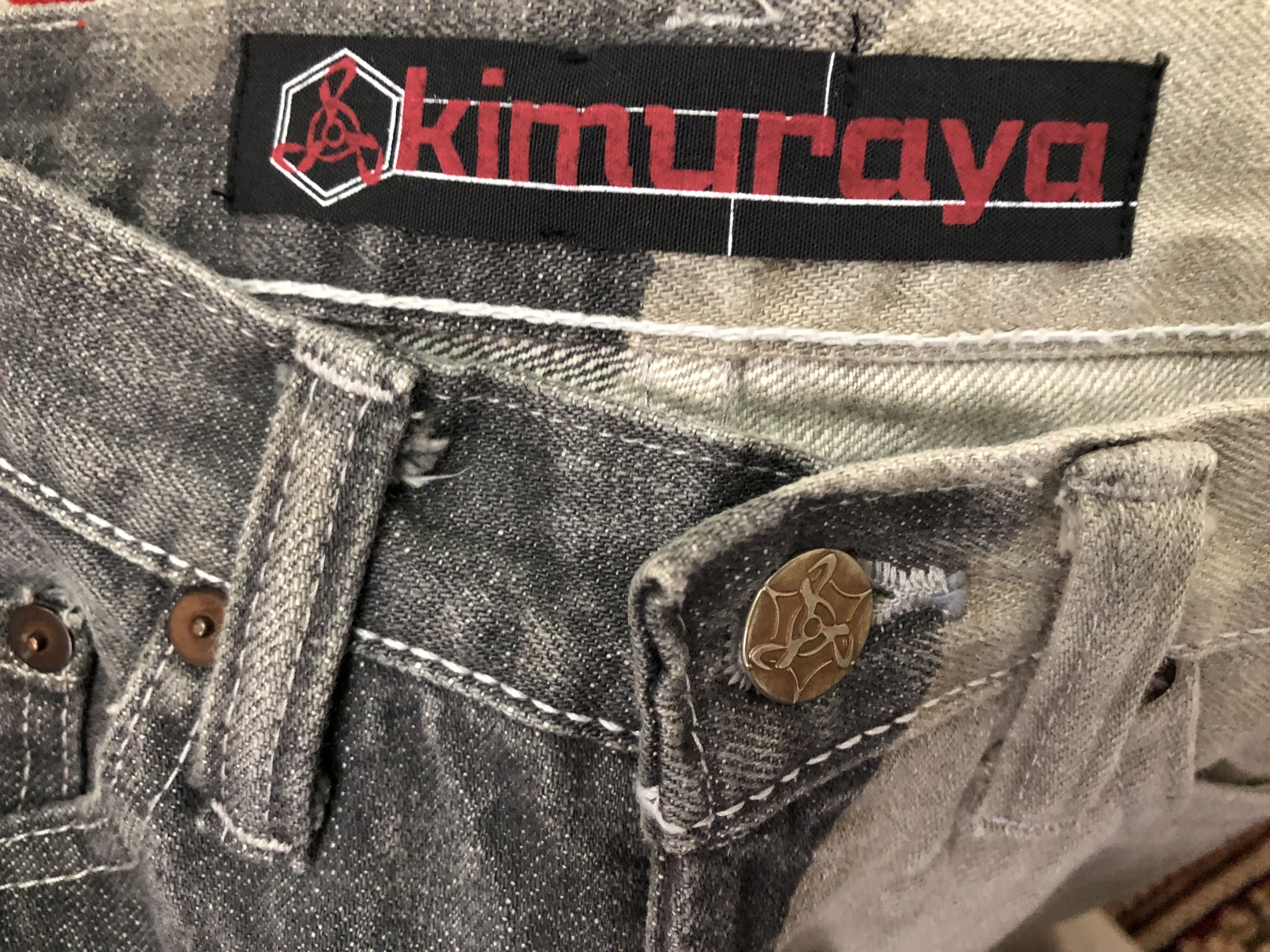 Japanese Brand KIMURAYA Made in Japan Two Tones Bleached Style Denim Jeans Size US 29 - 15 Thumbnail