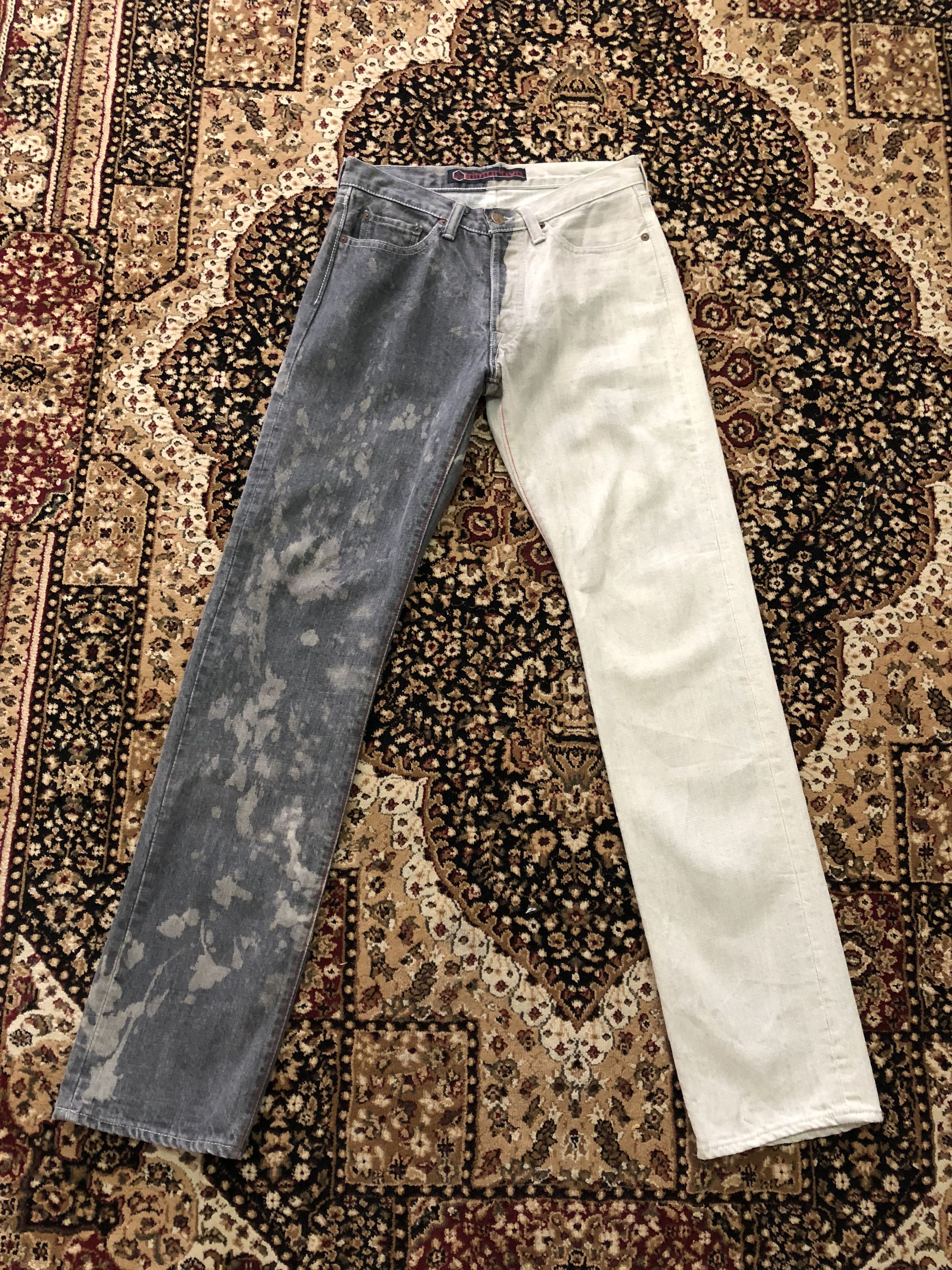 Japanese Brand KIMURAYA Made in Japan Two Tones Bleached Style Denim Jeans Size US 29 - 2 Thumbnail