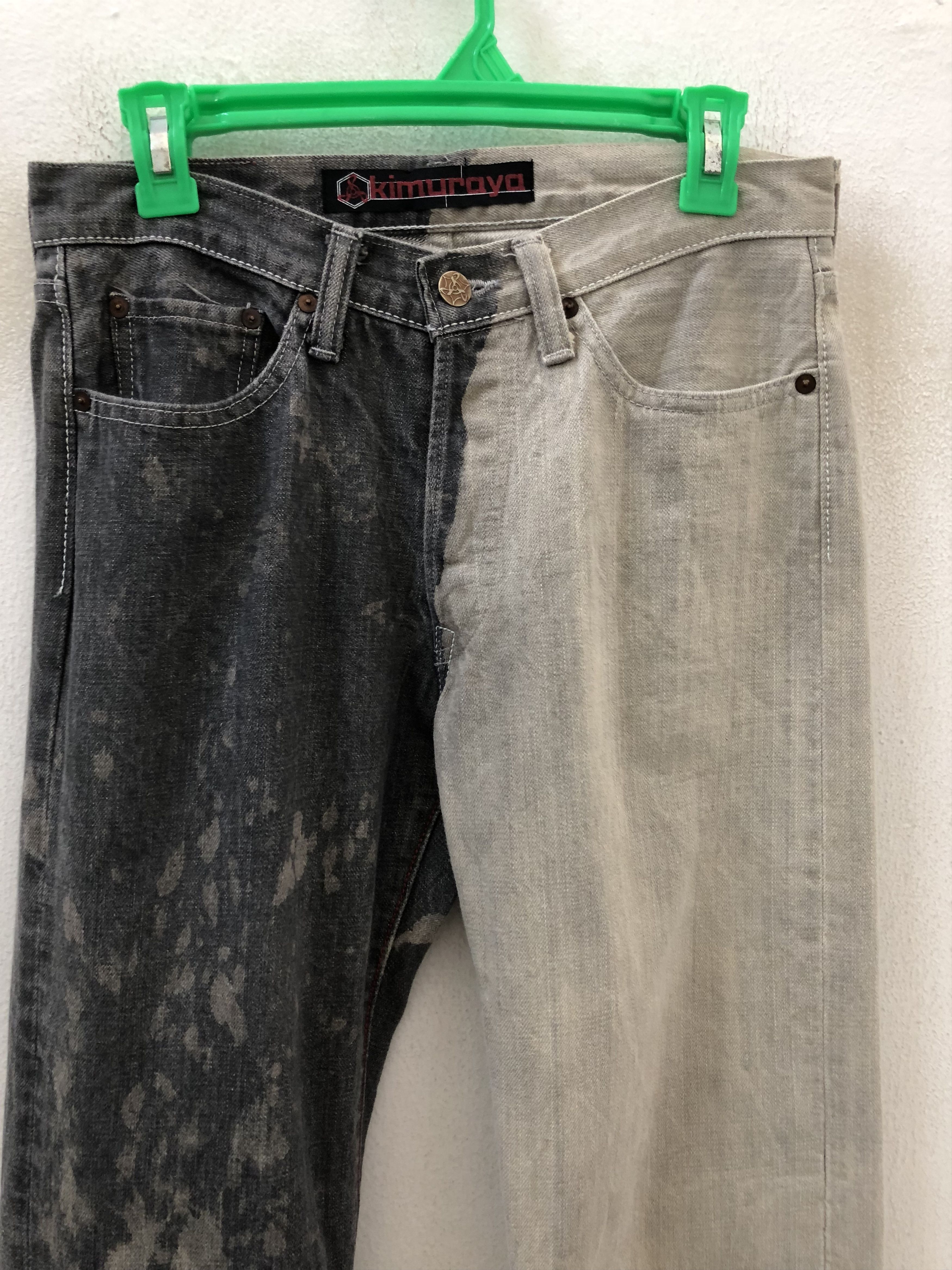 Japanese Brand KIMURAYA Made in Japan Two Tones Bleached Style Denim Jeans Size US 29 - 7 Thumbnail