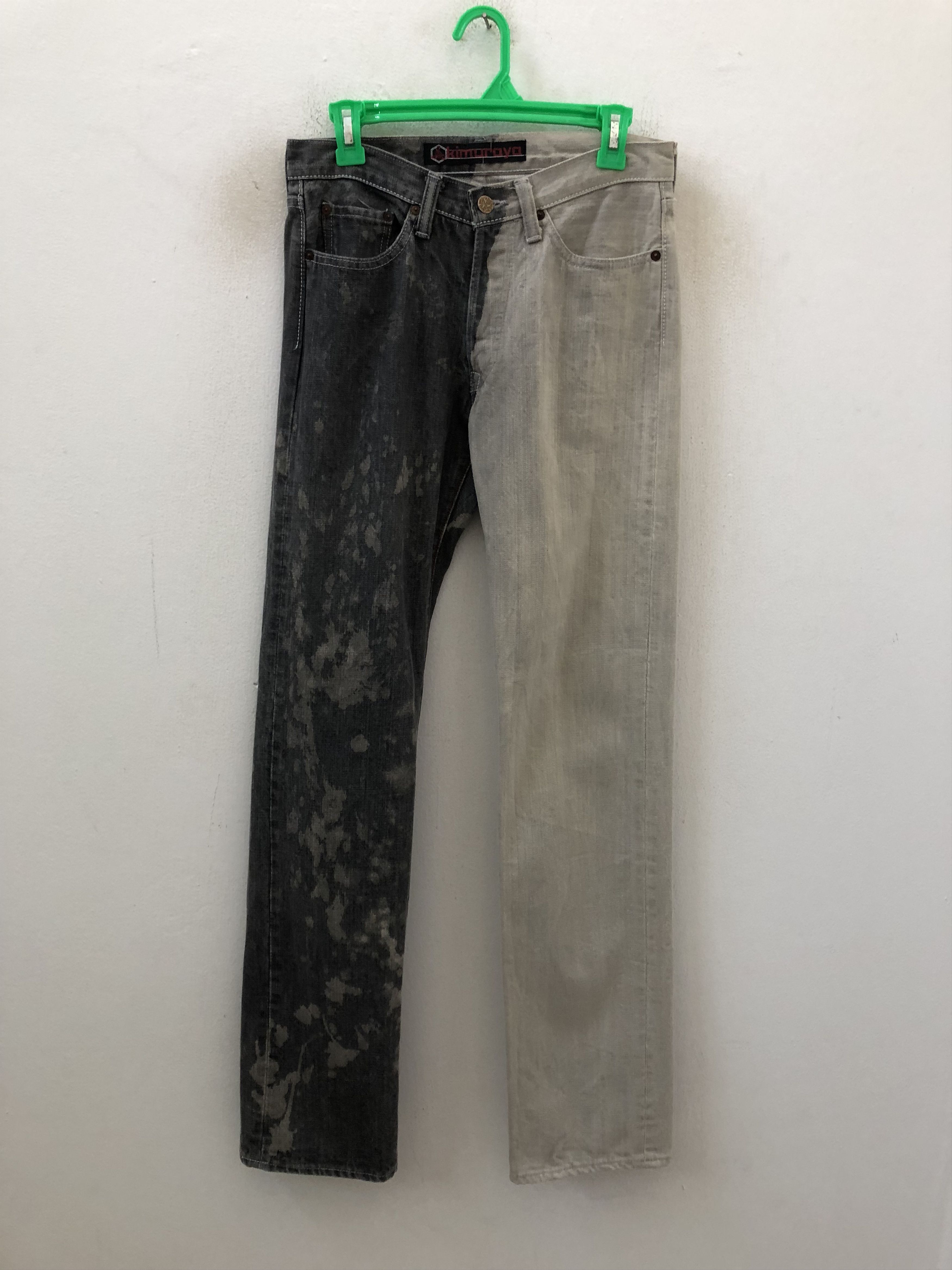 Japanese Brand KIMURAYA Made in Japan Two Tones Bleached Style Denim Jeans Size US 29 - 6 Thumbnail