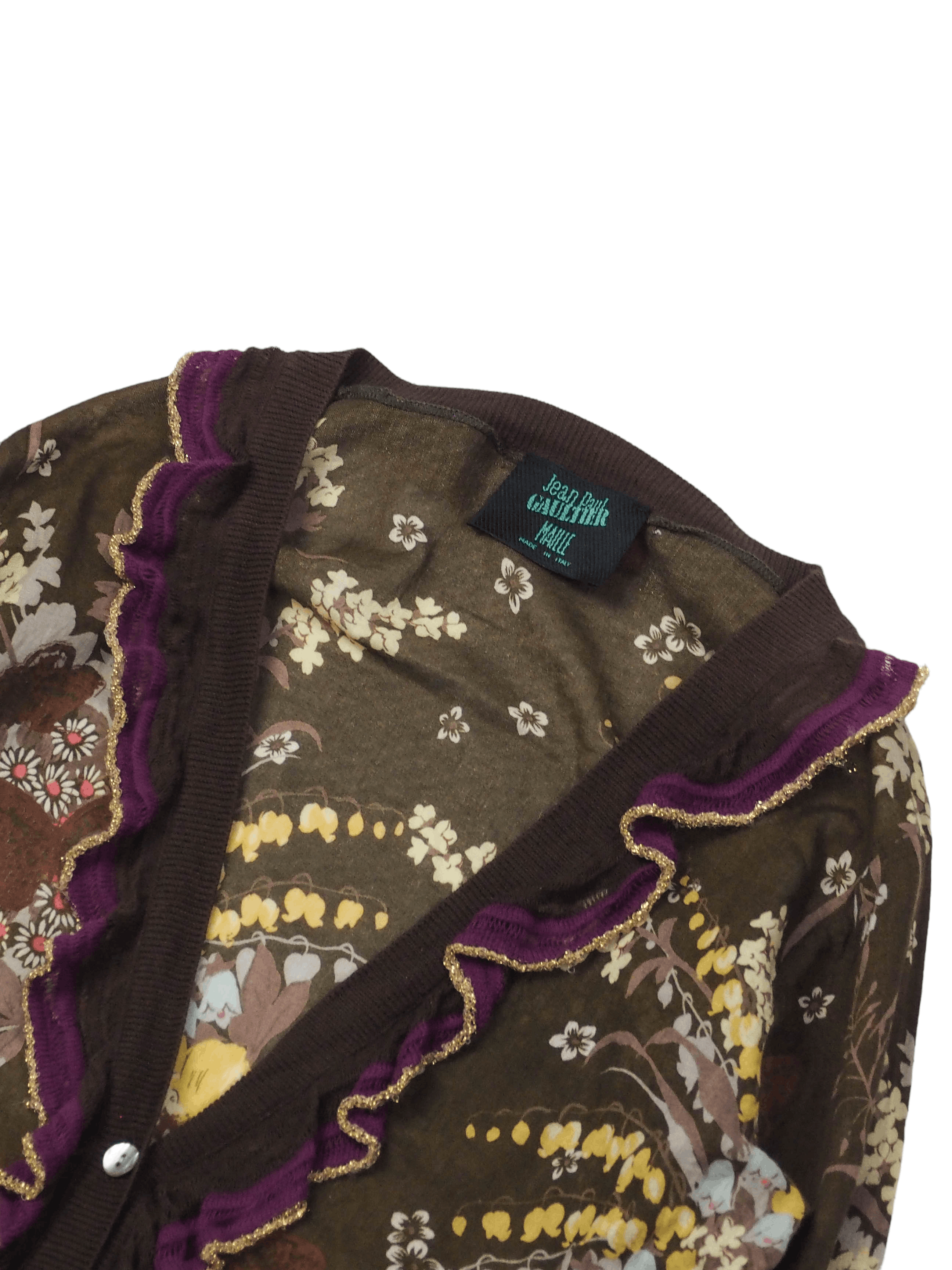 Jean Paul Gaultier Maille 3D illusion Floral Mesh Cardigan Size US S / EU 44-46 / 1 - 6 Thumbnail